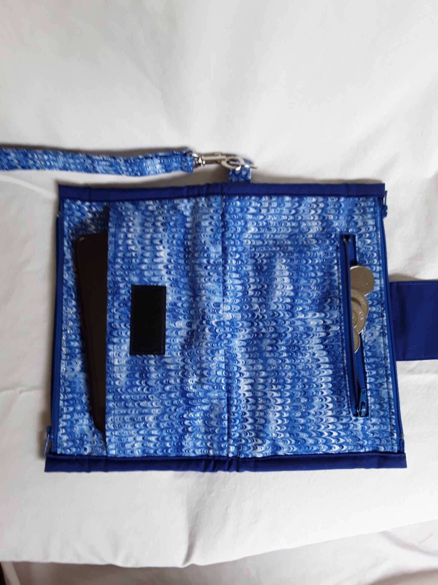 Wallet, Blue wallet with removable wrist strap, Wallet and card holder