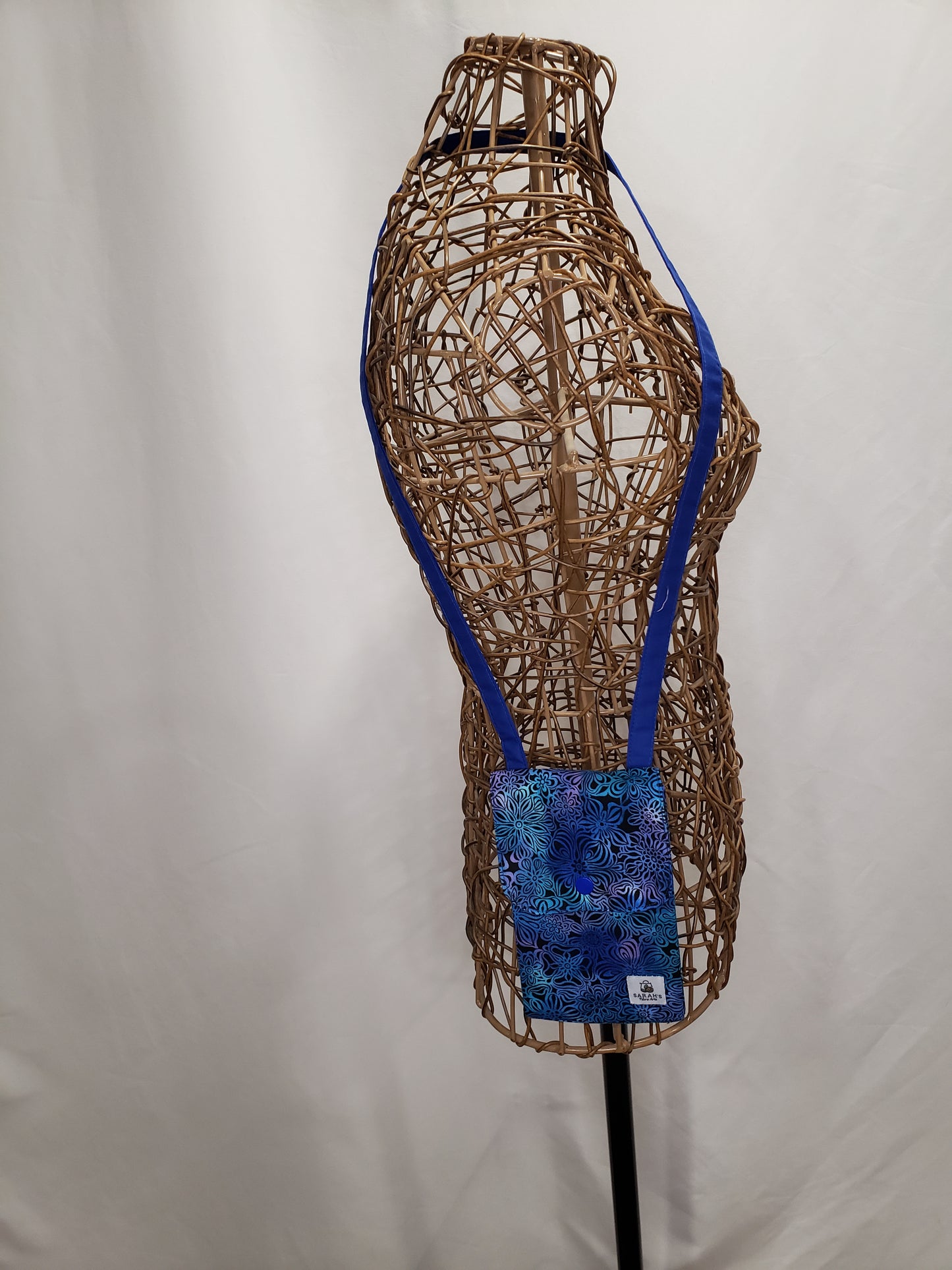 Cross-body bag, Blue/purple cross-body bag, Blue walking bag, Blue phone pouch