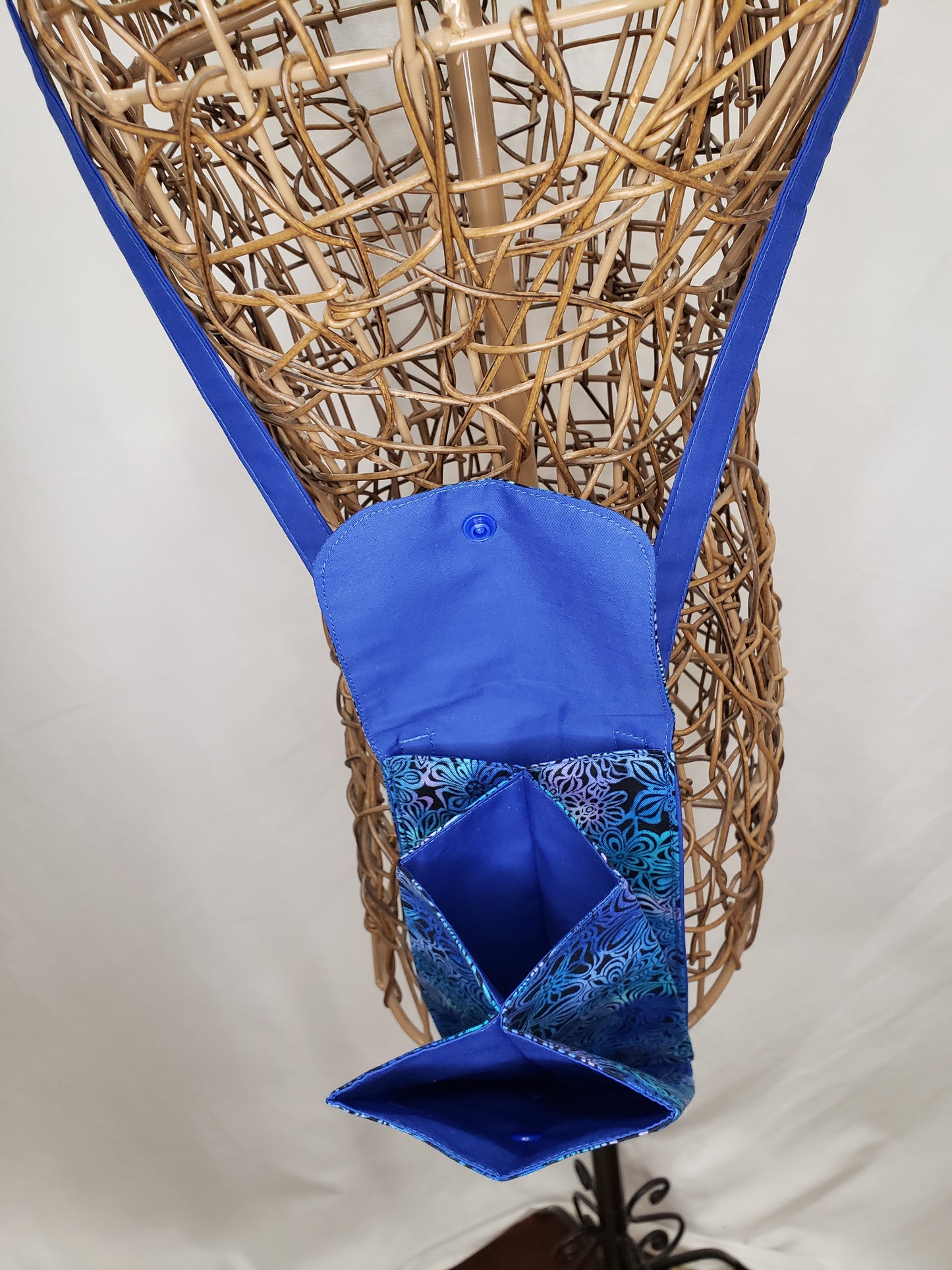Cross-body bag, Blue/purple cross-body bag, Blue walking bag, Blue phone pouch