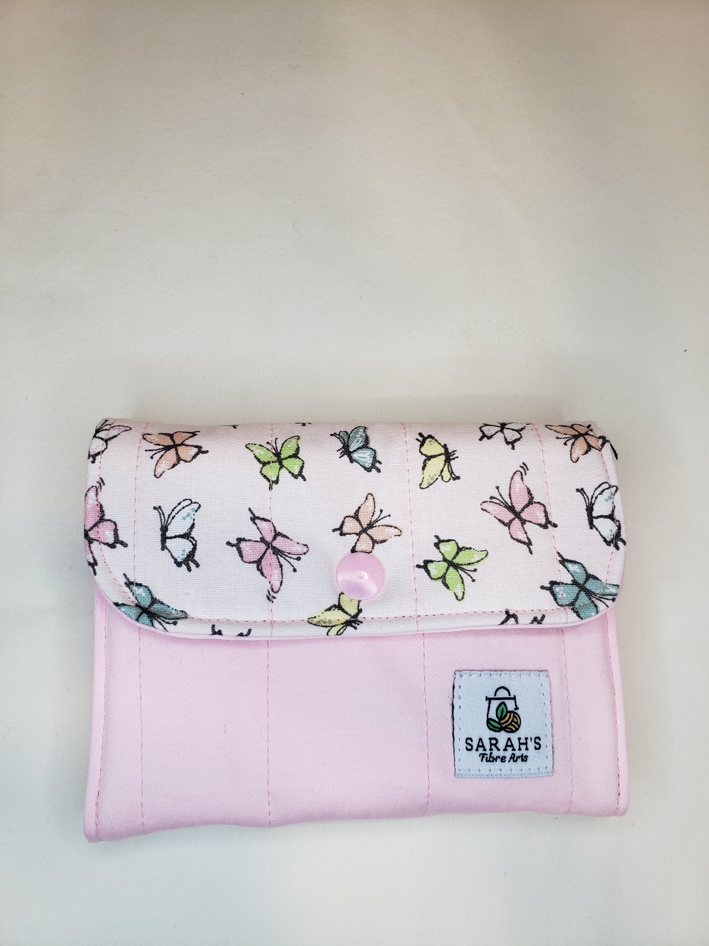 Wallet, Butterfly small wallet, Pink coin pouch, Butterfly Coin purse, Small Wallet, Change Purse, Card Holder, Notions Bag
