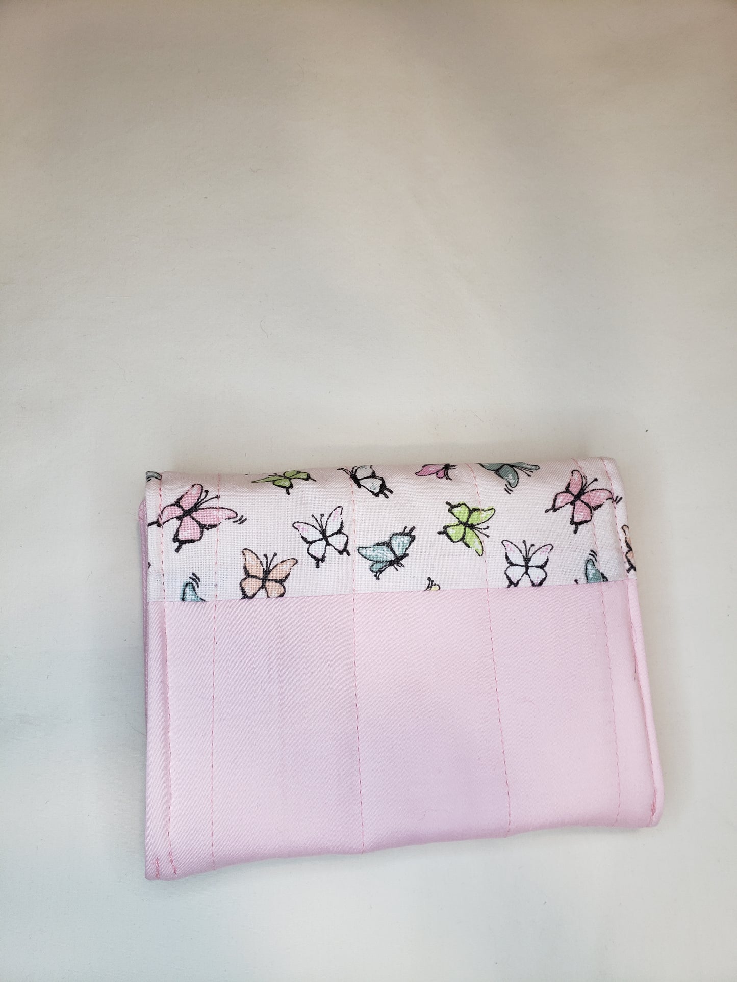 Wallet, Butterfly small wallet, Pink coin pouch, Butterfly Coin purse, Small Wallet, Change Purse, Card Holder, Notions Bag