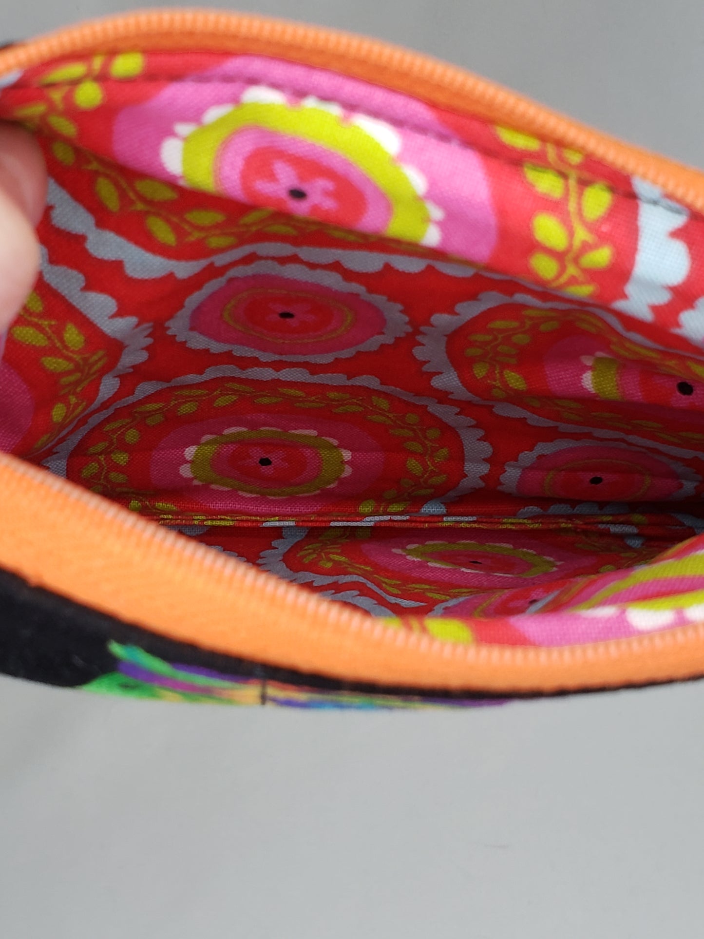 Zippered pouch, Horses notions bag, Horse coin purse, black coin bag