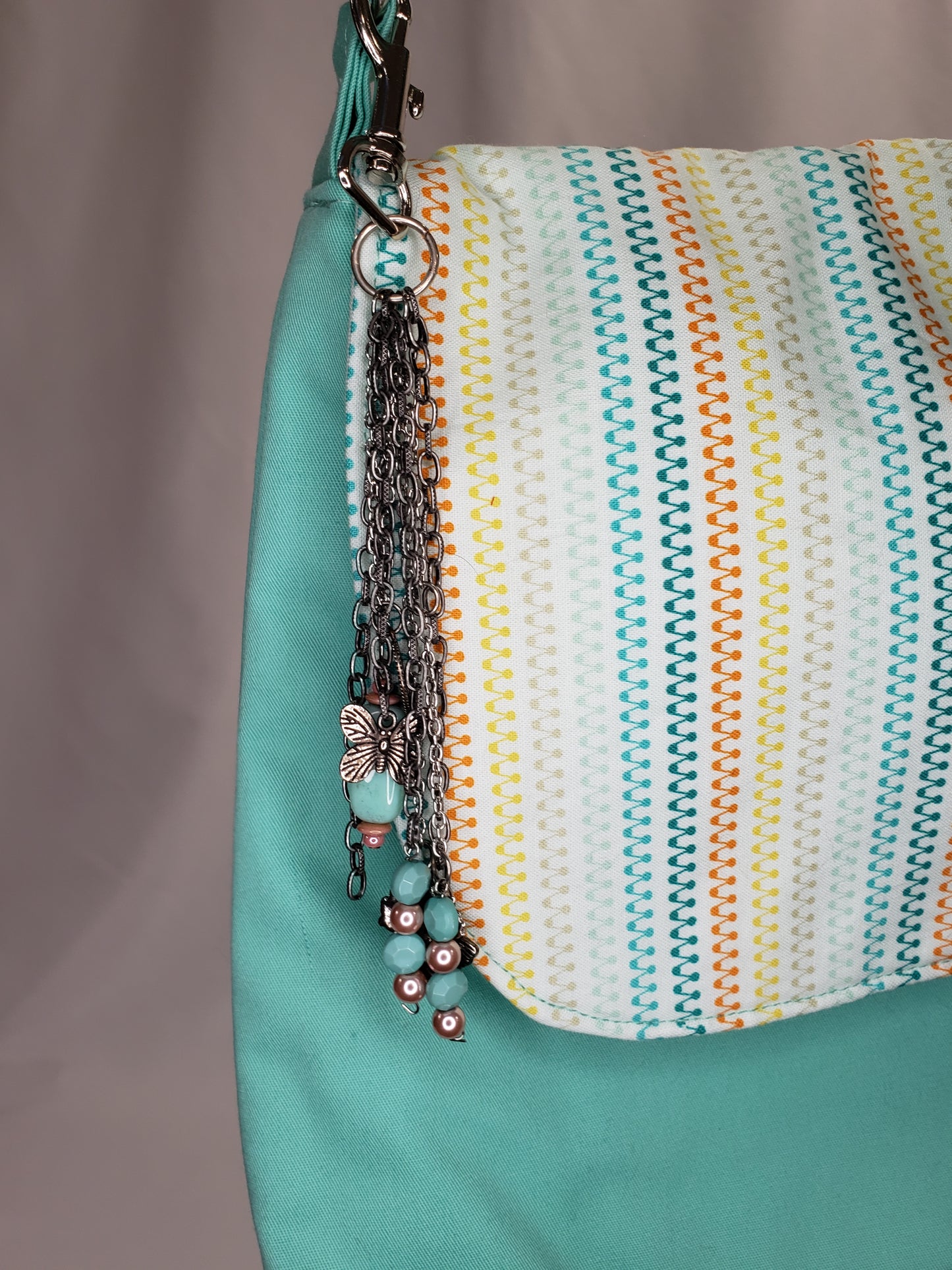 Handbag, Green Shoulder bag, Cross-body bag with adjustable handle
