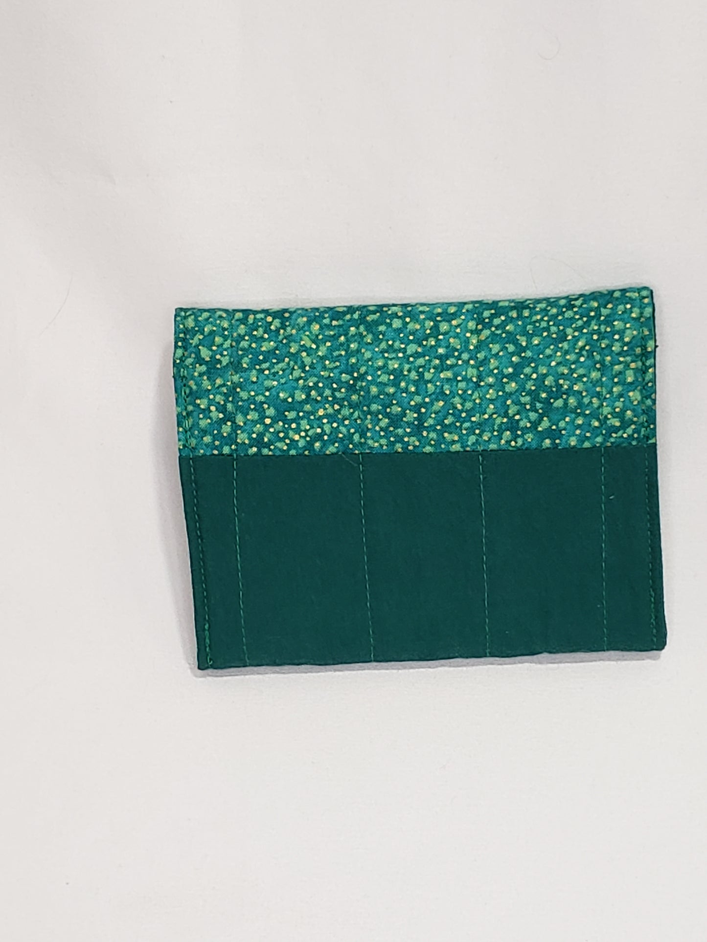 Wallet, Green & Gold small wallet, Coin purse, Small Wallet, Change Purse, Card Holder, Notions Bag