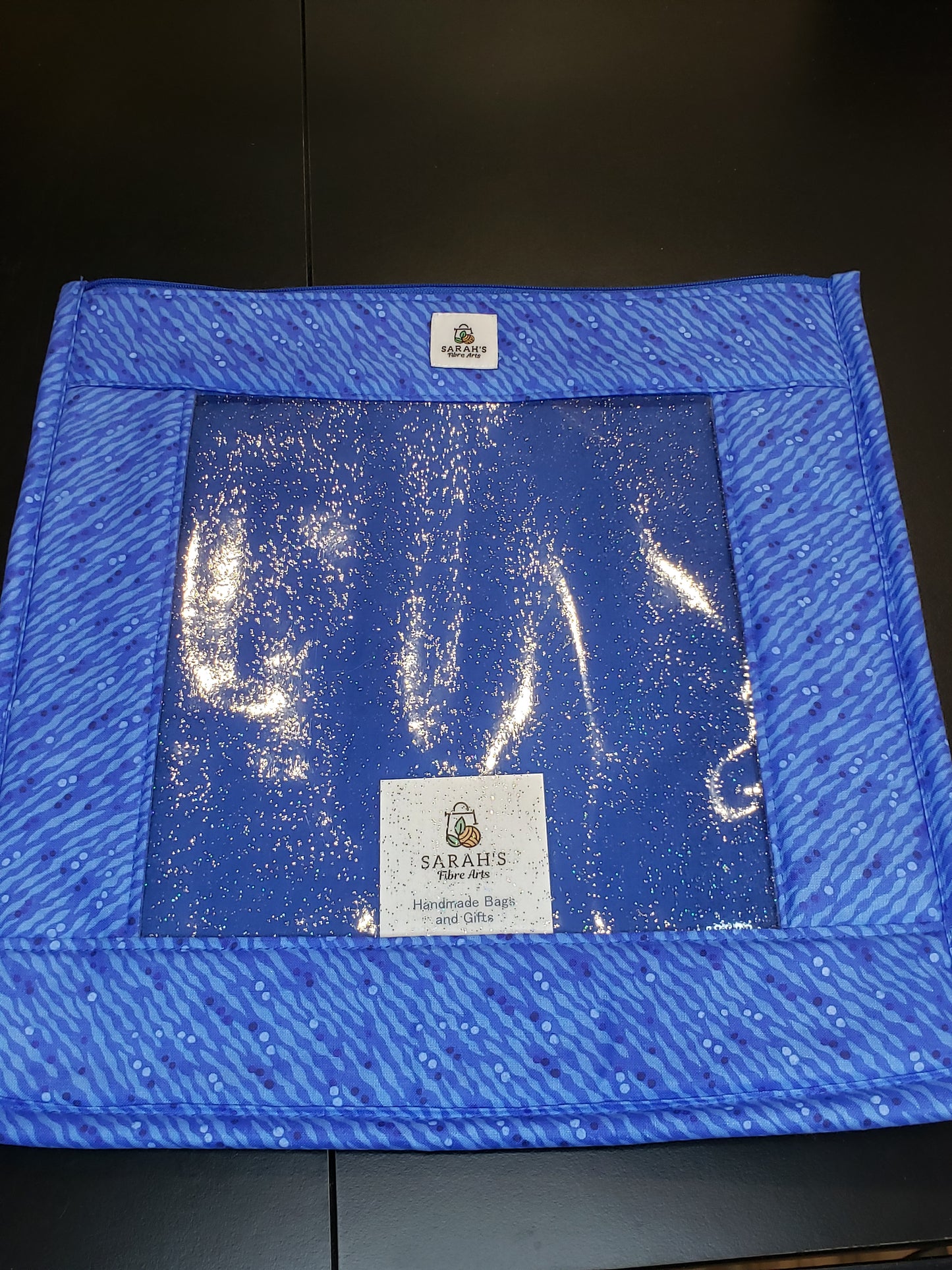 Clear Pocket Project bag, Zippered pouch, Embroidery Project Bag