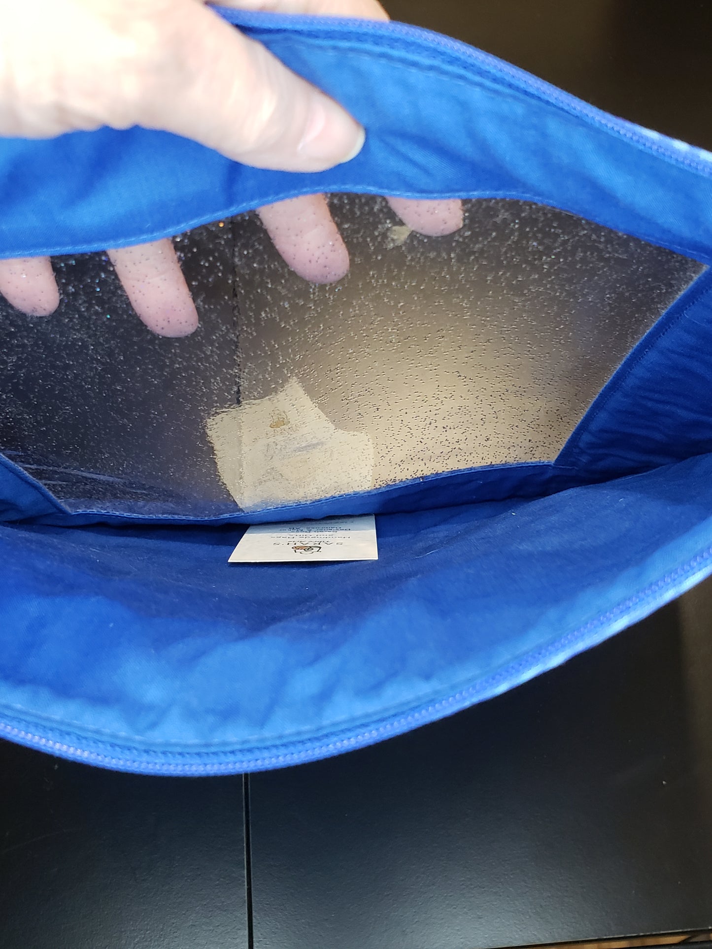 Clear Pocket Project bag, Zippered pouch, Embroidery Project Bag