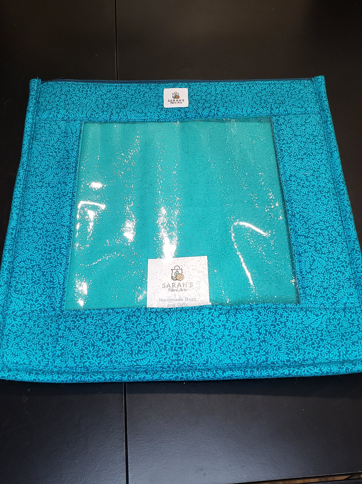 Clear Pocket Project bag, Zippered pouch, Embroidery Project Bag
