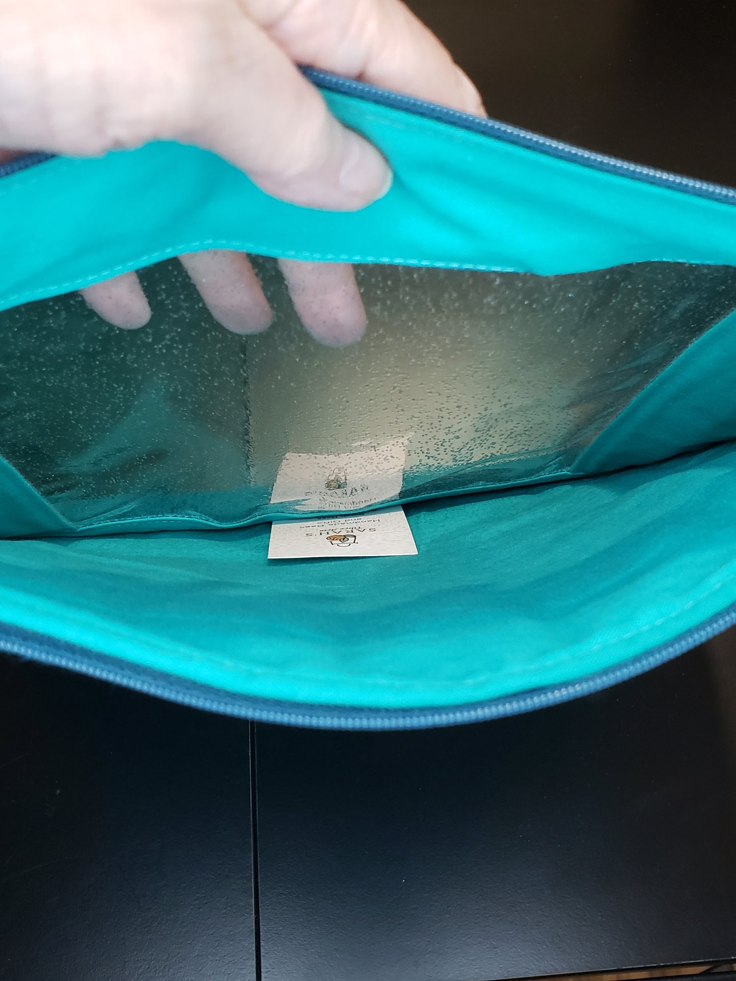 Clear Pocket Project bag, Zippered pouch, Embroidery Project Bag