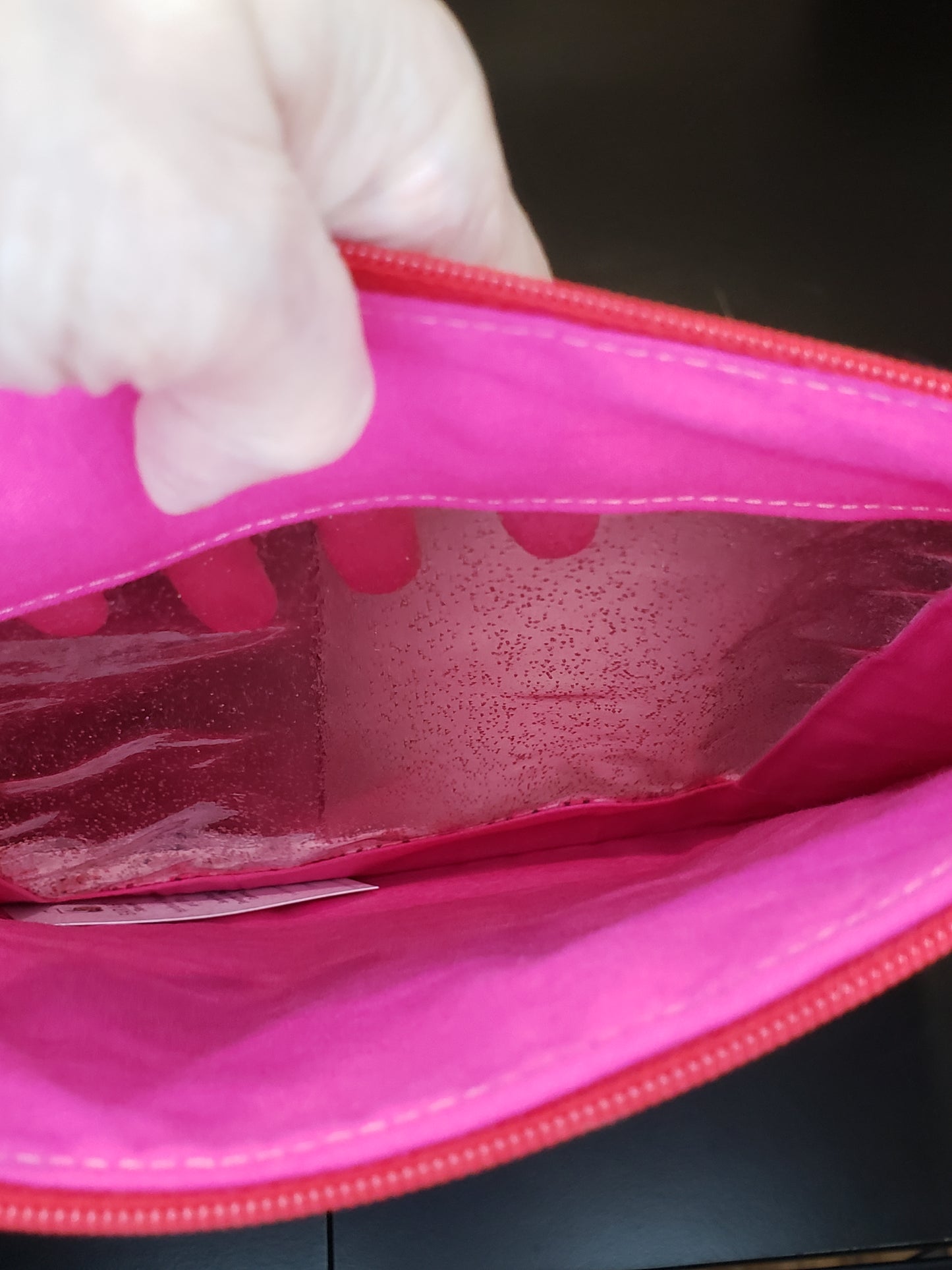 Clear Pocket Project bag, Zippered pouch, Embroidery Project Bag