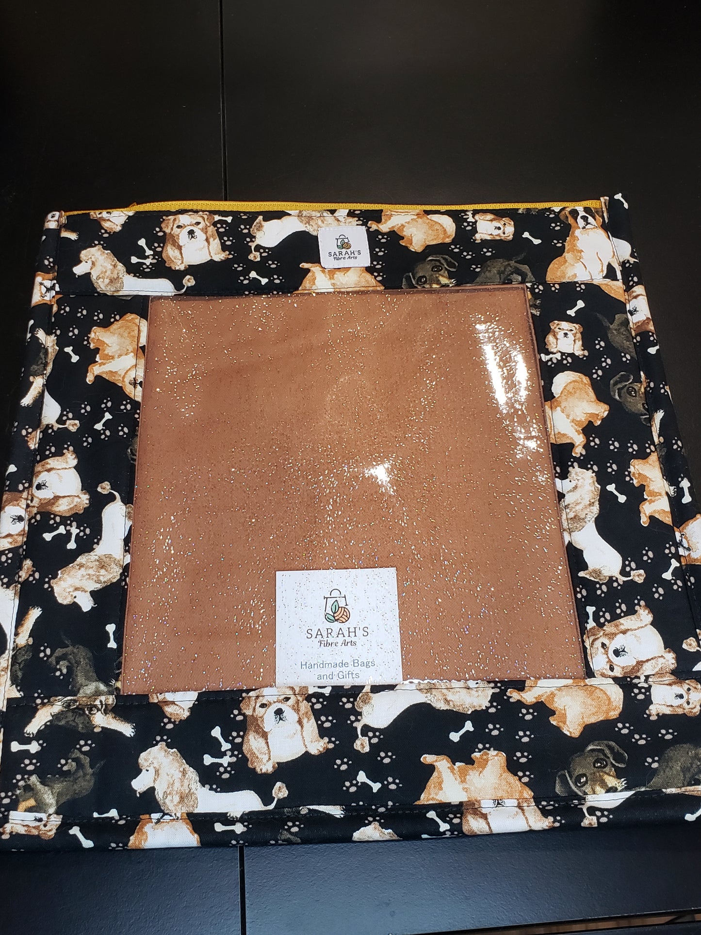 Clear Pocket Project bag, Zippered pouch, Embroidery Project Bag