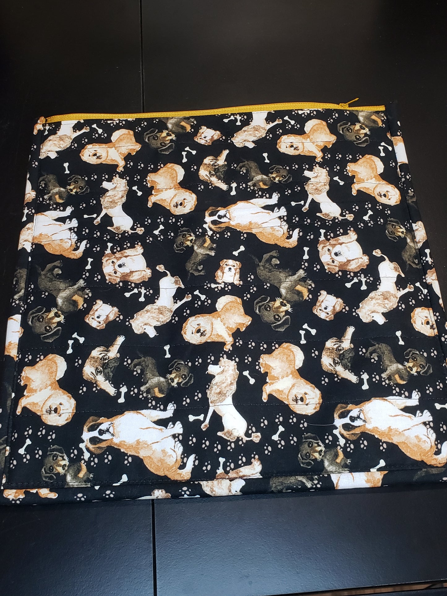 Clear Pocket Project bag, Zippered pouch, Embroidery Project Bag