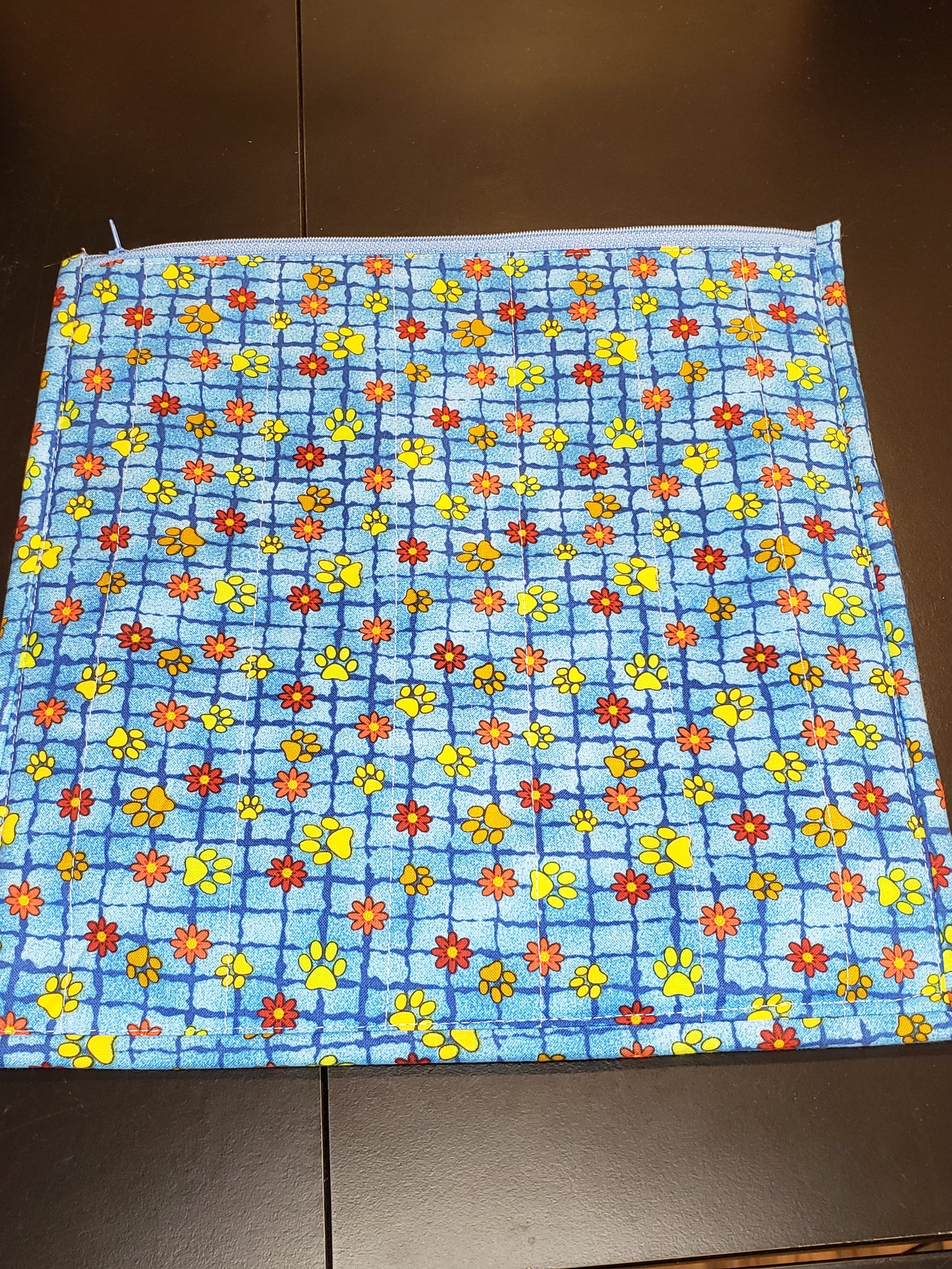 Clear Pocket Project bag, Zippered pouch, Embroidery Project Bag