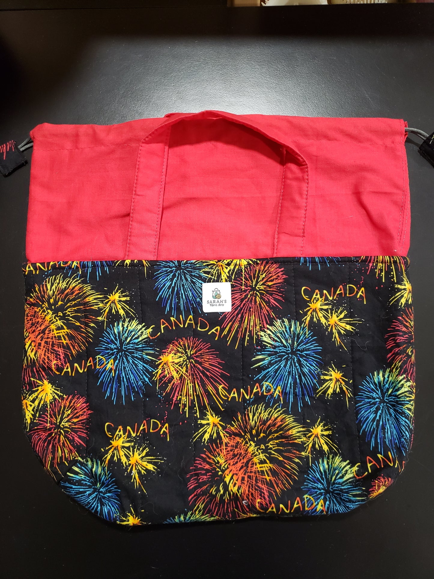 Drawstring project bag, Canada Drawstring project bag, Canada Drawstring Bag, Red Drawstring Bag, Canada Project Bag