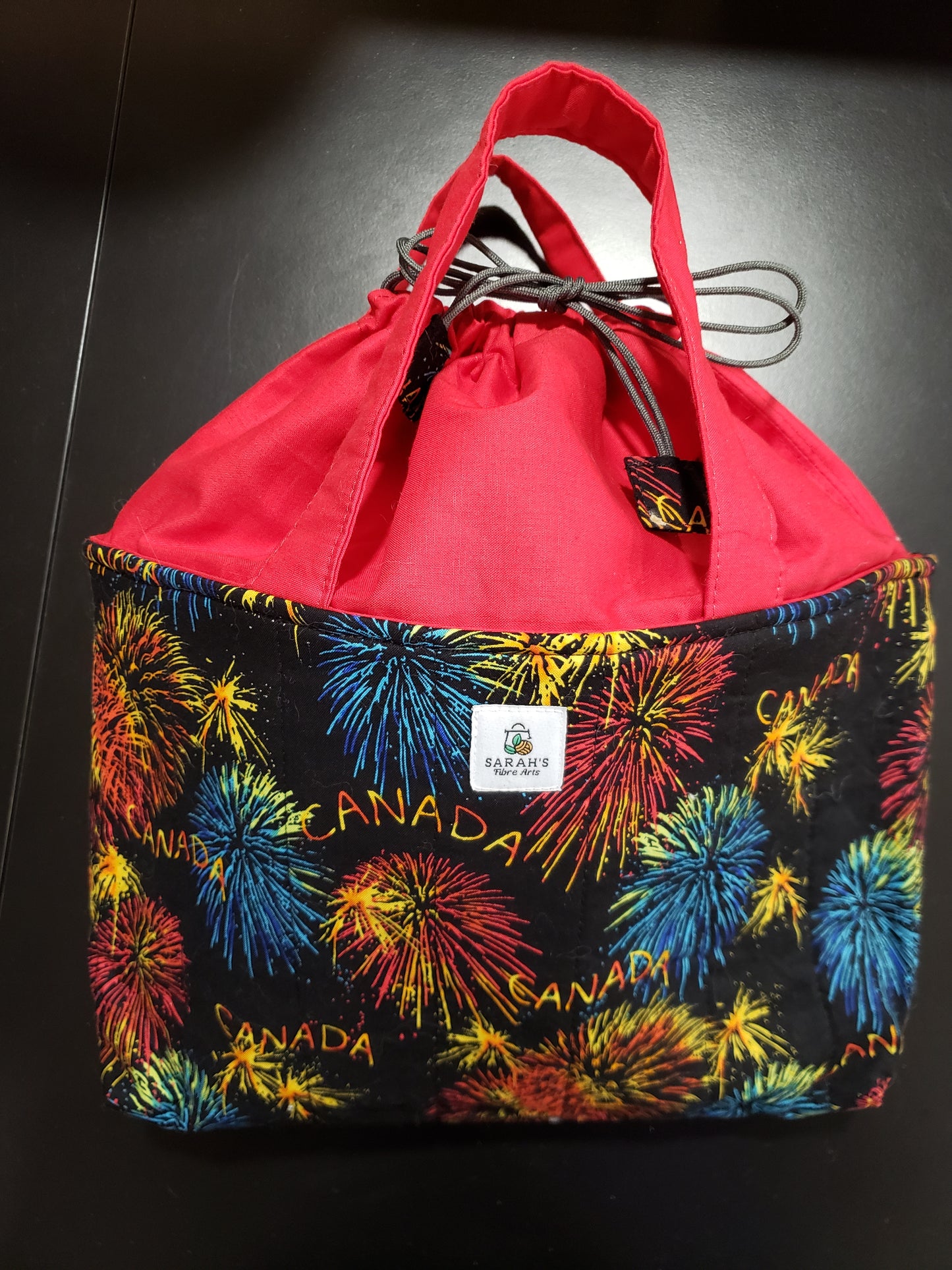 Drawstring project bag, Canada Drawstring project bag, Canada Drawstring Bag, Red Drawstring Bag, Canada Project Bag