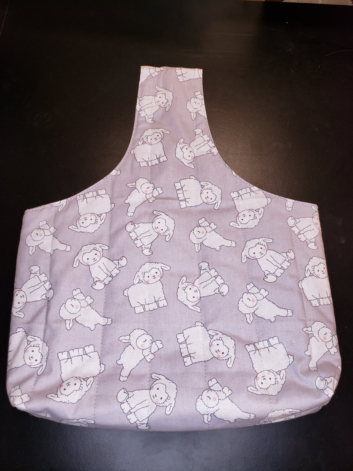 Arm bag, Arm Project bag, Sheep Print Project Bag, Wrist Bag, Sheep Arm Bag, Project Wrist Bag