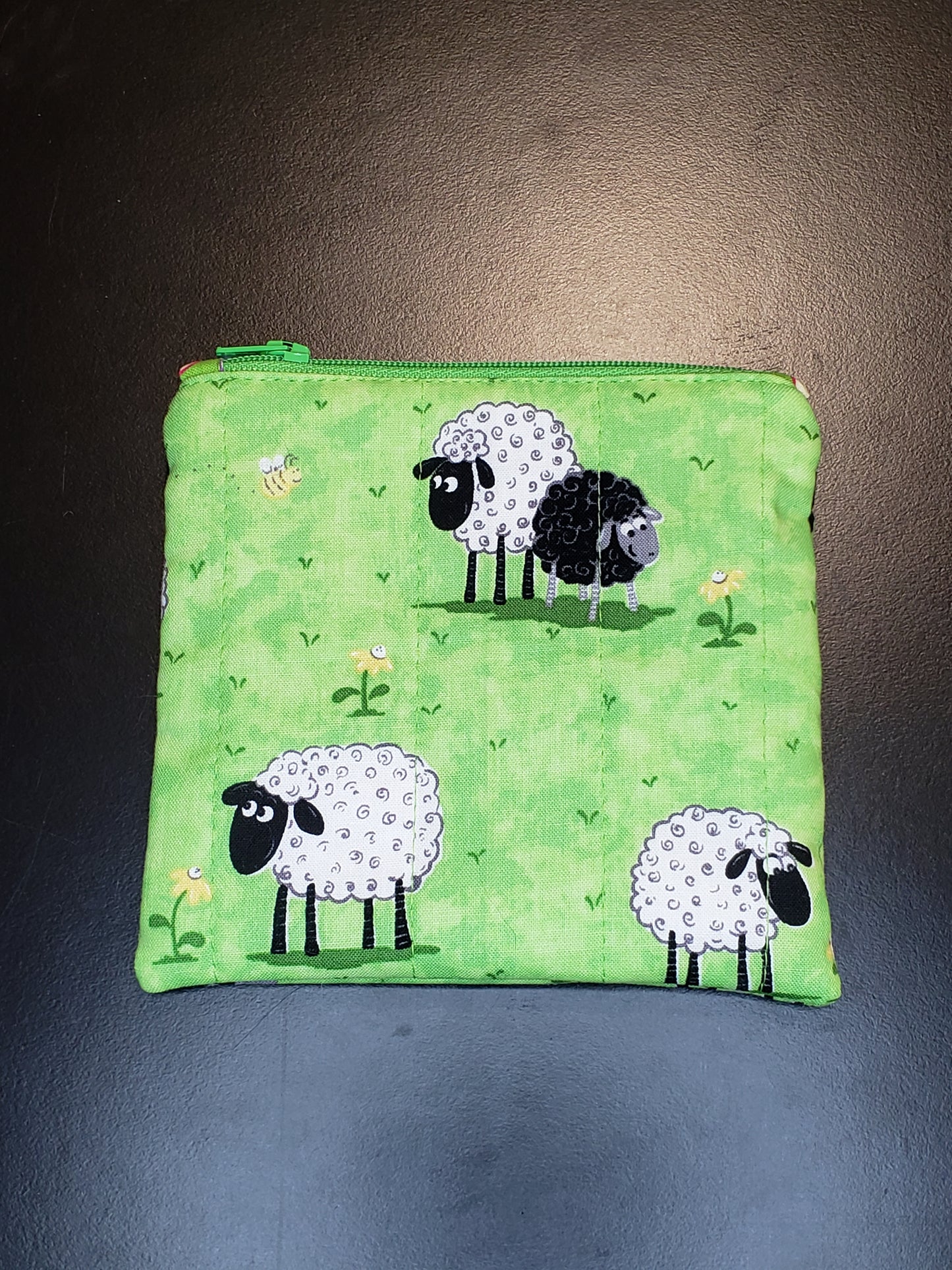 Zippered pouch, Sheep Notions pouch, Coin Purse, Notions Pouch, Sheep Coin Purse, Sheep Zippered Pouch