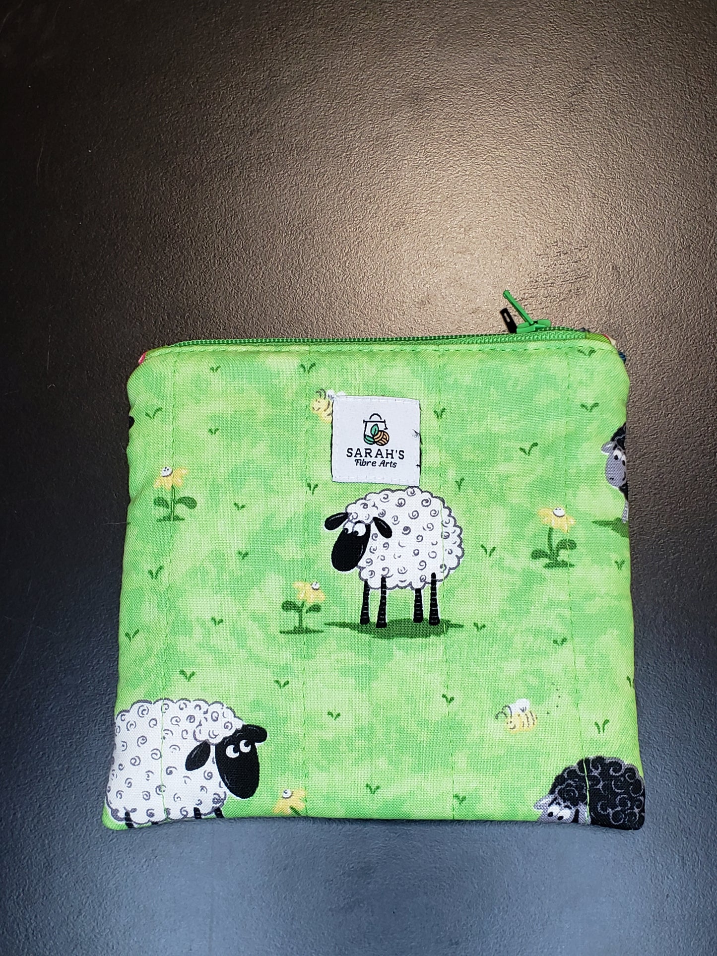 Zippered pouch, Sheep Notions pouch, Coin Purse, Notions Pouch, Sheep Coin Purse, Sheep Zippered Pouch