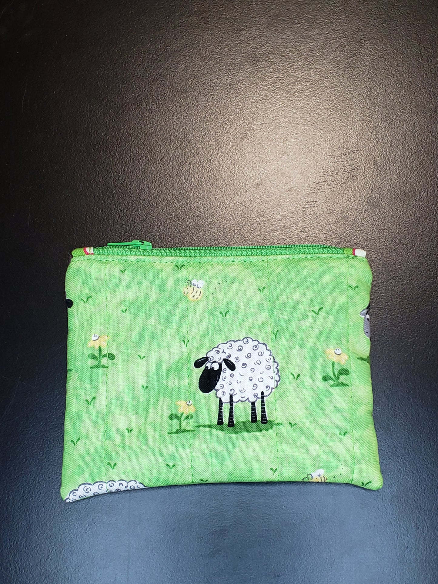 Zippered pouch, Sheep Notions pouch, Coin Purse, Notions Pouch, Sheep Coin Purse, Sheep Zippered Pouch