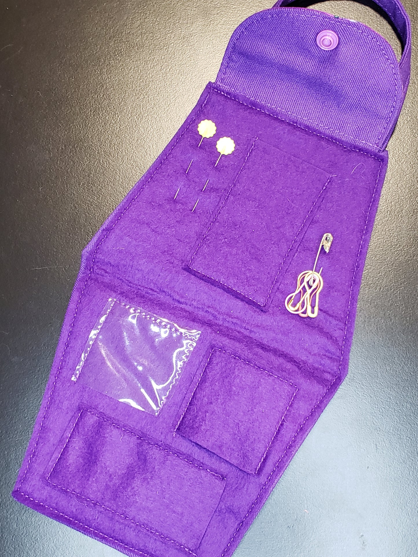 Notions Purse, Knitting notions bag, crochet notions bag, sewing notions bag, embroidery notions bag