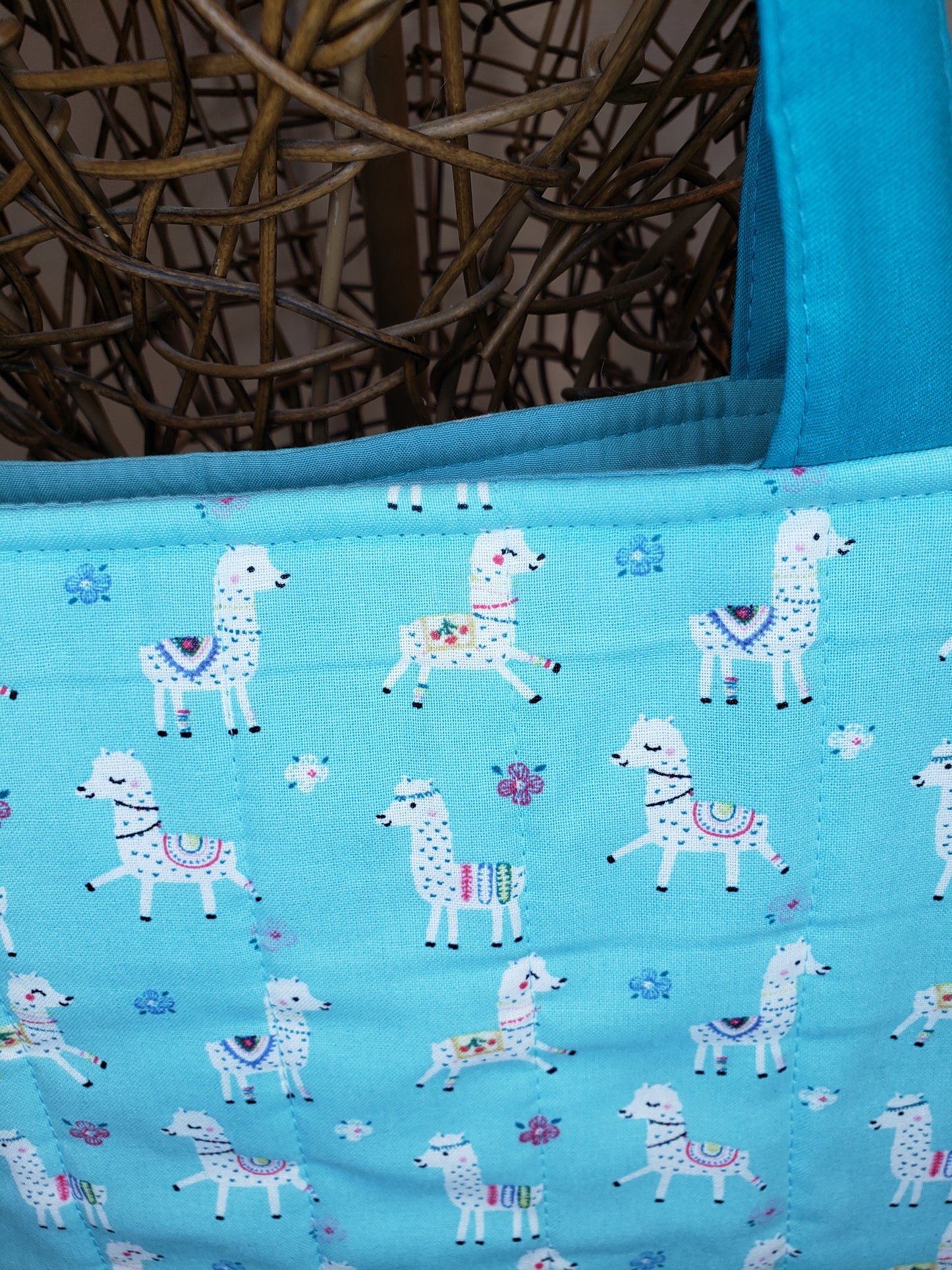 Tote bag, Alpaca Tote Bag, Quilted Tote Bag, Alpaca Carry Bag