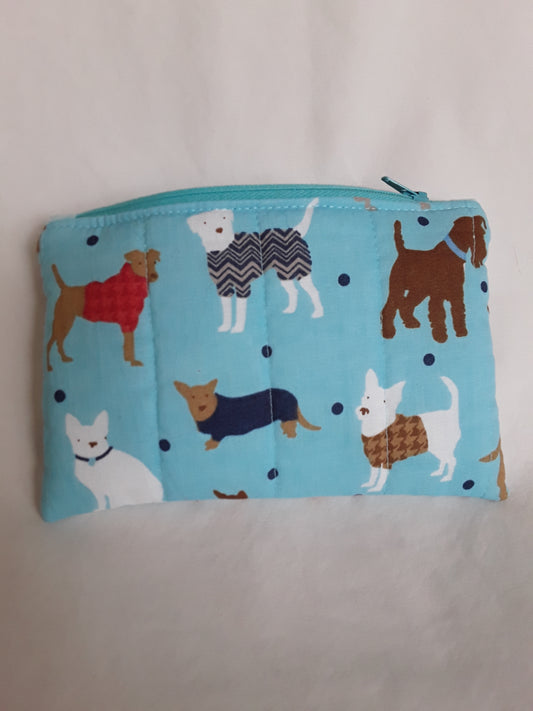 Zippered pouch, Notions pouch, Coin Purse, Zippered pouch, Dog Notions Pouch, Dog Coin Purse, Dog Zippered Pouch