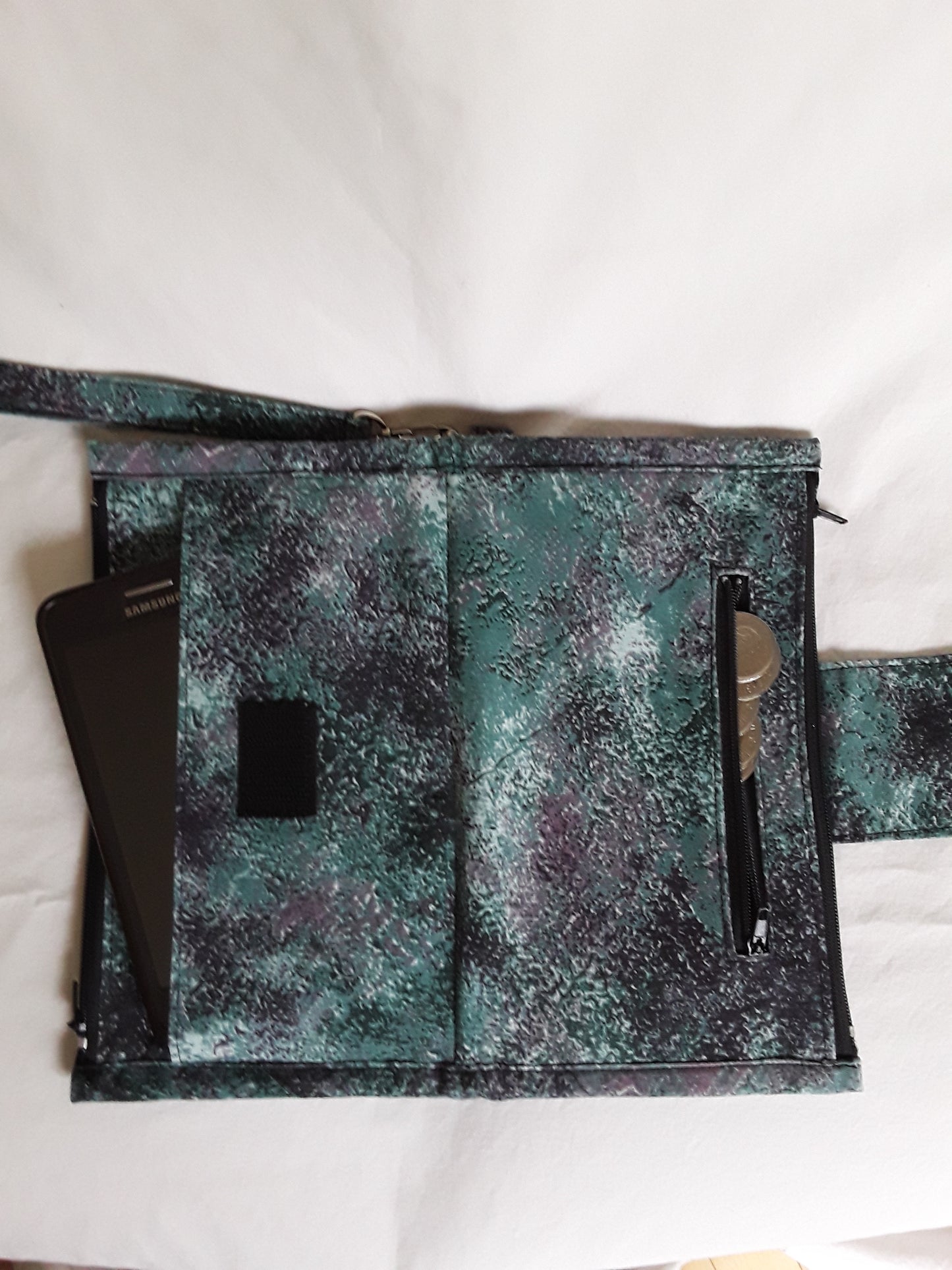 Wallet, Teal wallet with removable wrist strap, Wallet and card holder