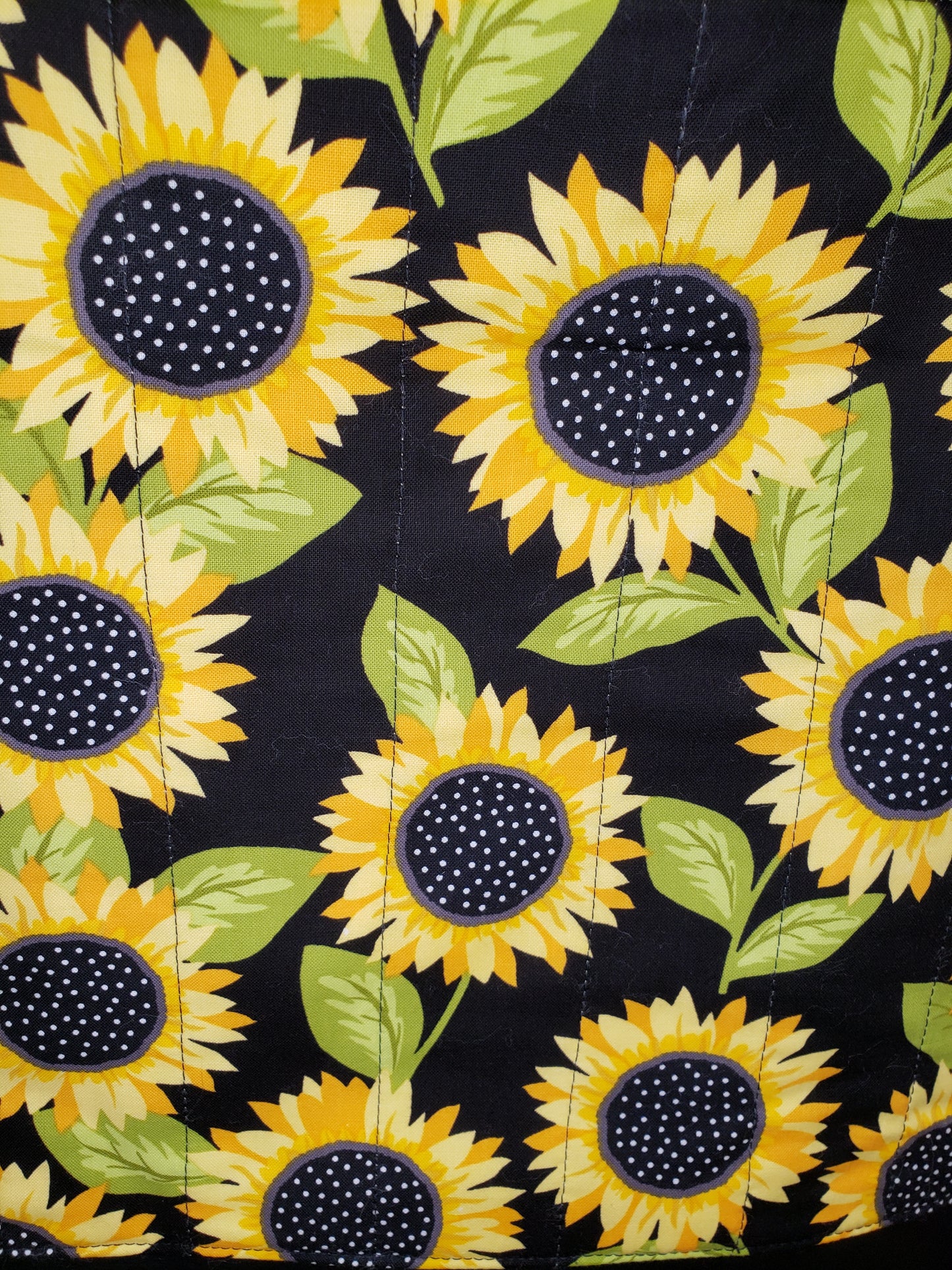 Tote bag, Quilted Tote Bag, Sunflower bag