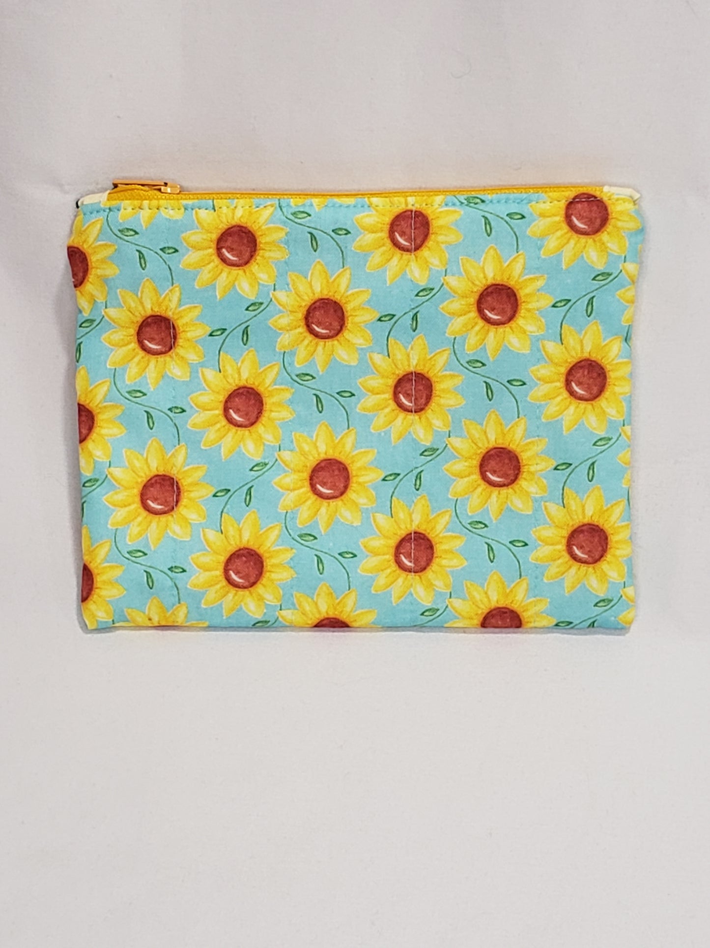 Zippered pouch, Sunflower Notions pouch, Coin Purse, Zippered pouch, Notions Pouch, Sunflower Coin Purse, Sunflower Zippered Pouch