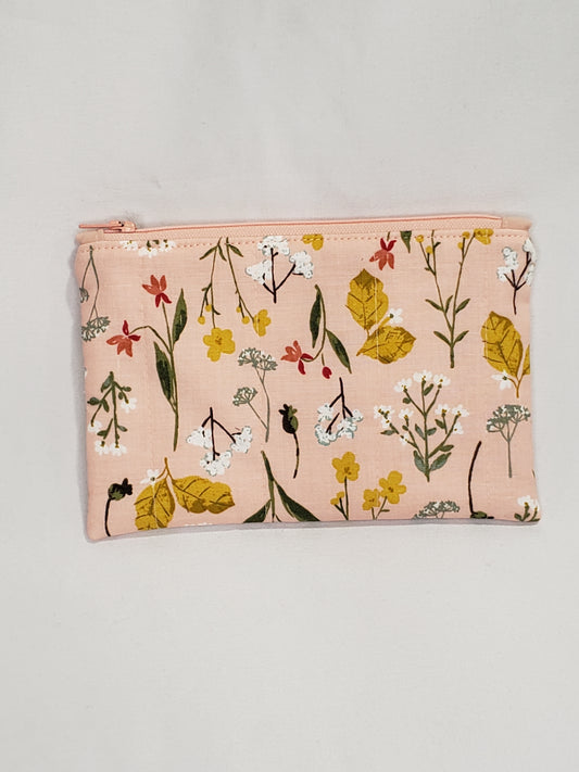 Zippered pouch, Floral notions bag/coin purse, Notions Bag, Zippered purse, Colourful zippered pouch, Colourful coin bag (Copy)