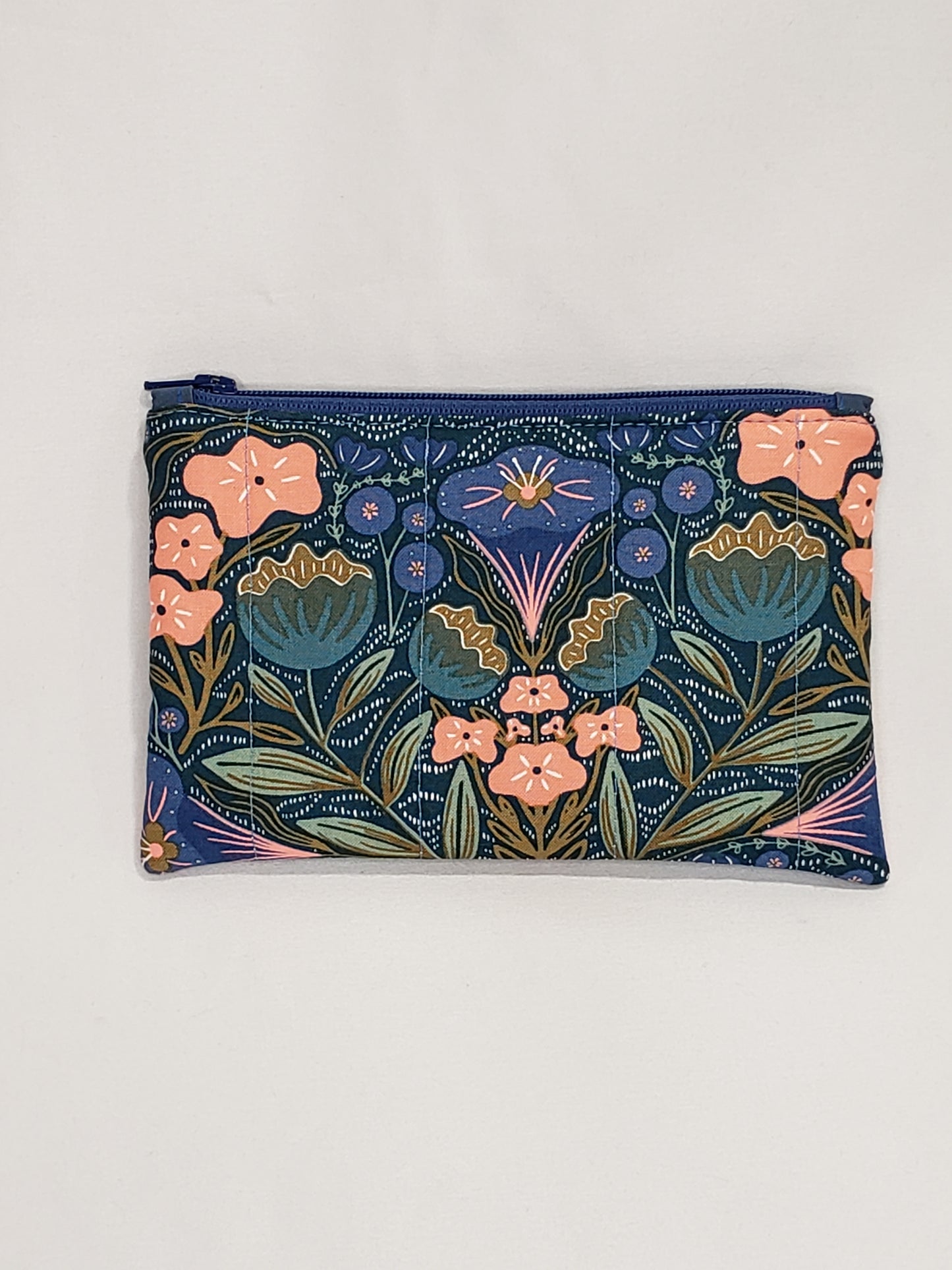 Zippered pouch, Floral notions bag/coin purse, Notions Bag, Zippered purse, Colourful zippered pouch, Colourful coin bag