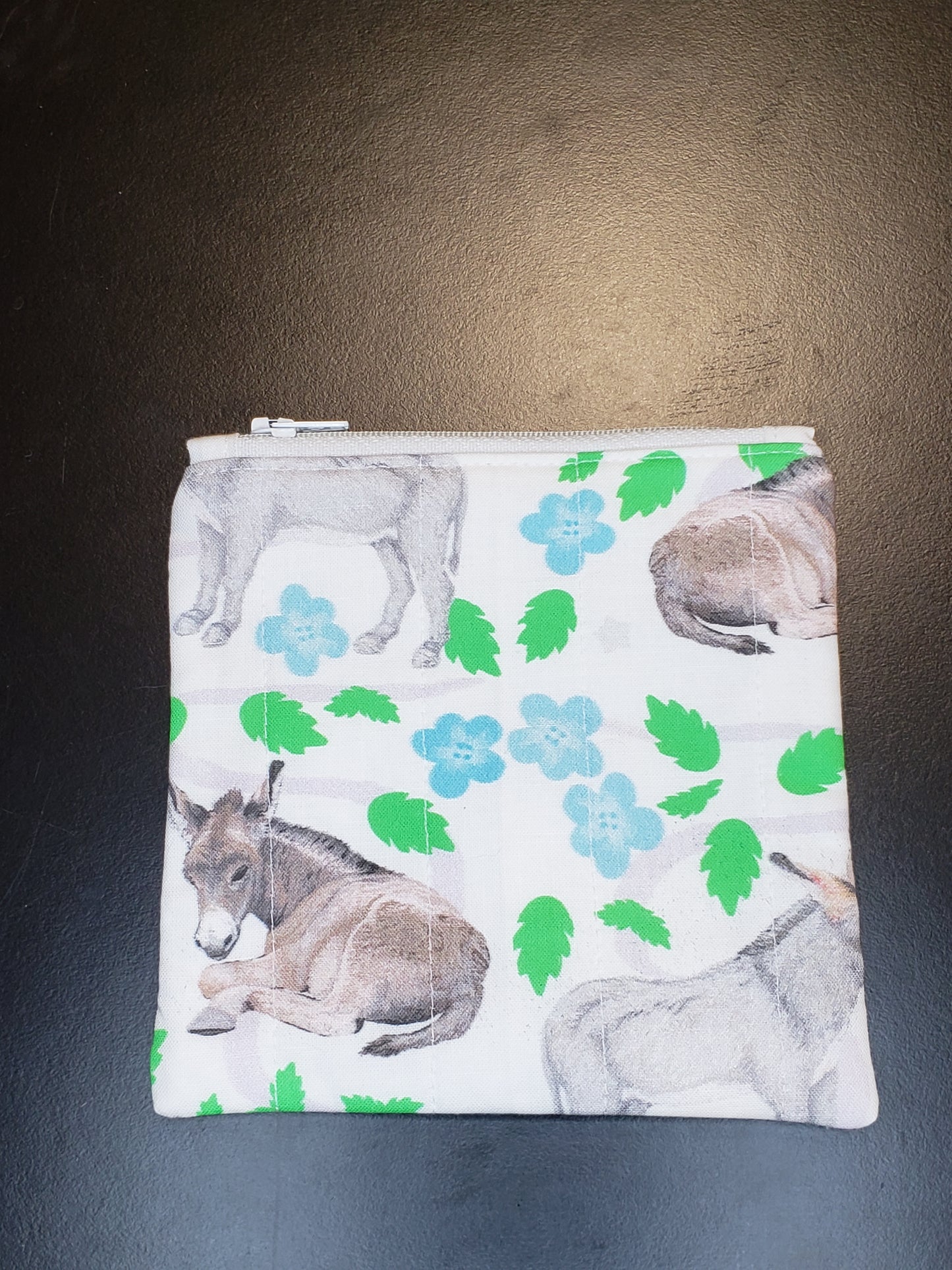 Zippered pouch, Donkey Notions pouch, Coin Purse, Notions Pouch, Donkey Coin Purse, Donkey Zippered Pouch