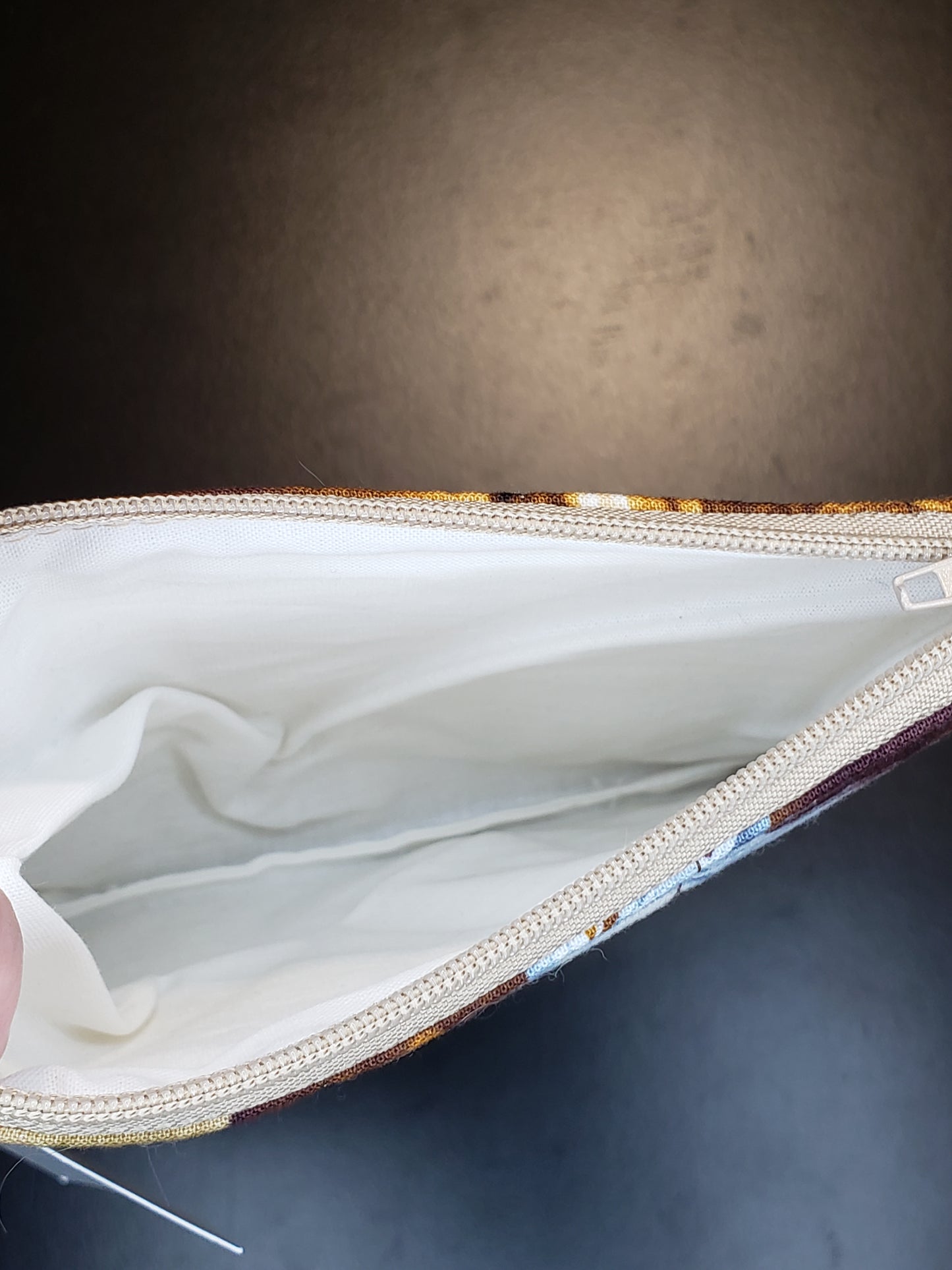 Zippered pouch, Horses notions bag, Horse coin purse, brown coin bag