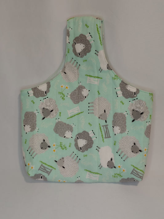 Arm bag, Arm Project bag, Sheep Print Project Bag, Wrist Bag, Sheep Arm Bag, Project Wrist Bag