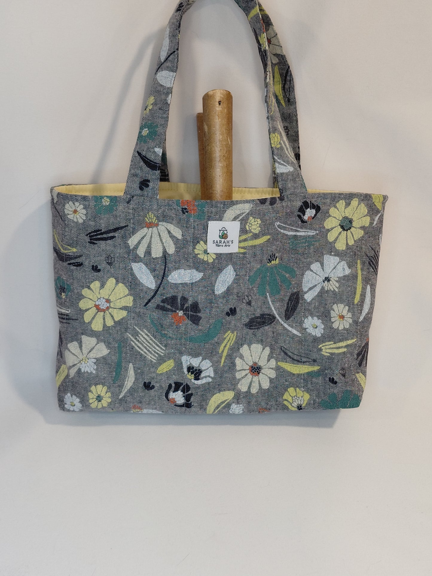 Hand Comb bag, Floral Hand Comb Bag, Floral Bag, Bag for Spinners Hand Combs, Grey Comb bag