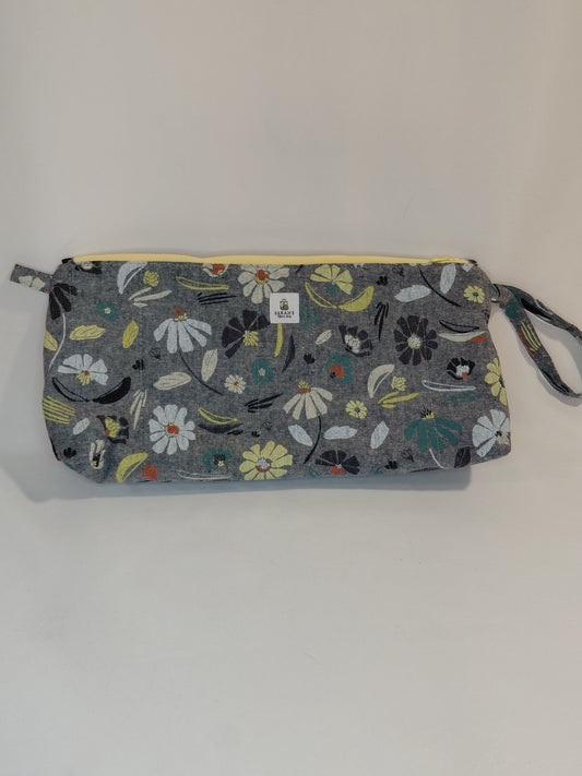 Drop Spindle bag, drop spindle bag, Zippered bag, Small project bag with handle, Zippered bag with handle