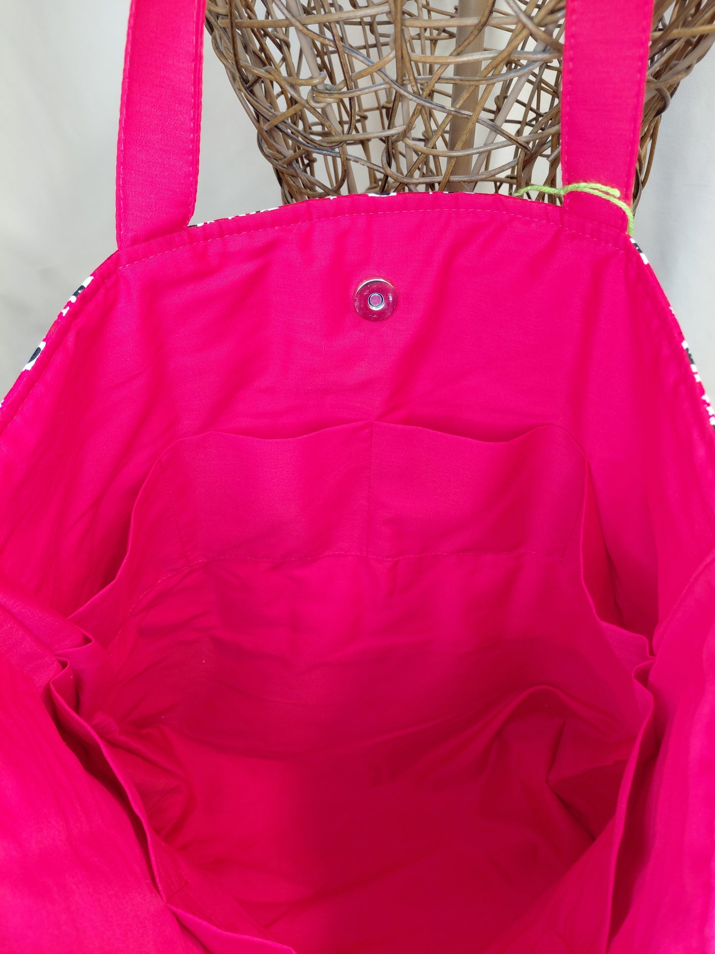 Tote bag, Red and Black Sheep Tote Bag, Quilted Tote Bag, Sheep Tote Bag