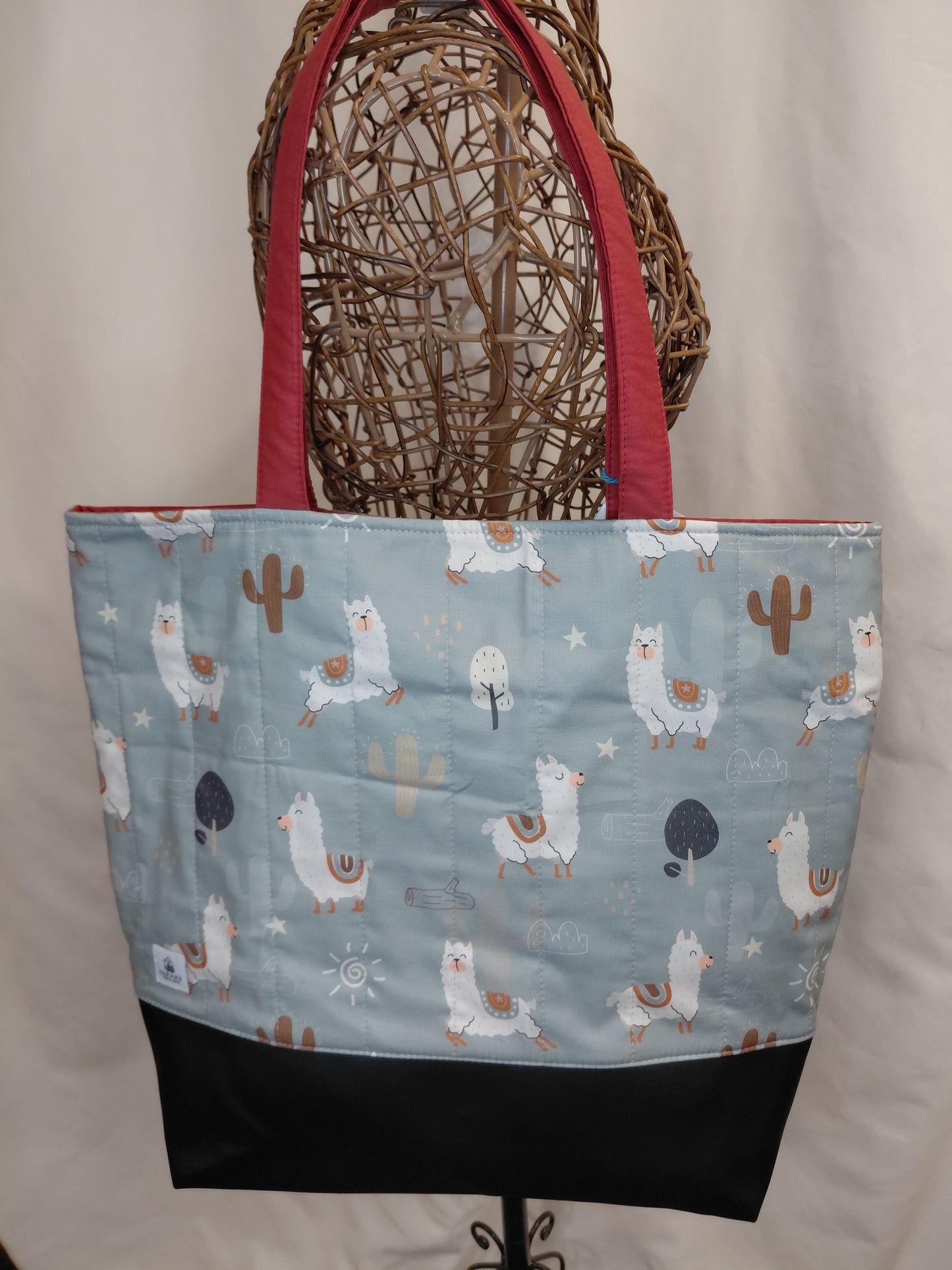 Tote bag, Alpaca Tote Bag, Quilted Tote Bag, Alpaca Carry Bag, Alpaca Tote bag