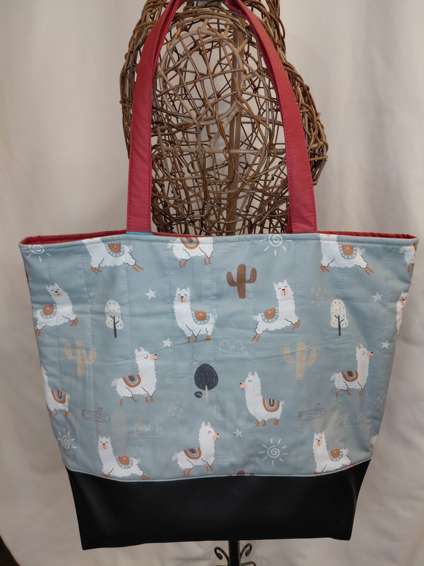 Tote bag, Alpaca Tote Bag, Quilted Tote Bag, Alpaca Carry Bag, Alpaca Tote bag