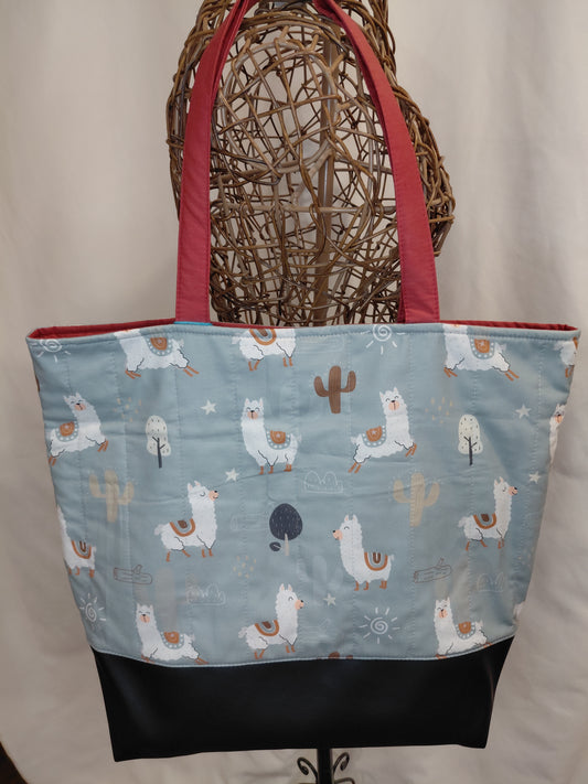 Tote bag, Alpaca Tote Bag, Quilted Tote Bag, Alpaca Carry Bag, Alpaca Tote bag