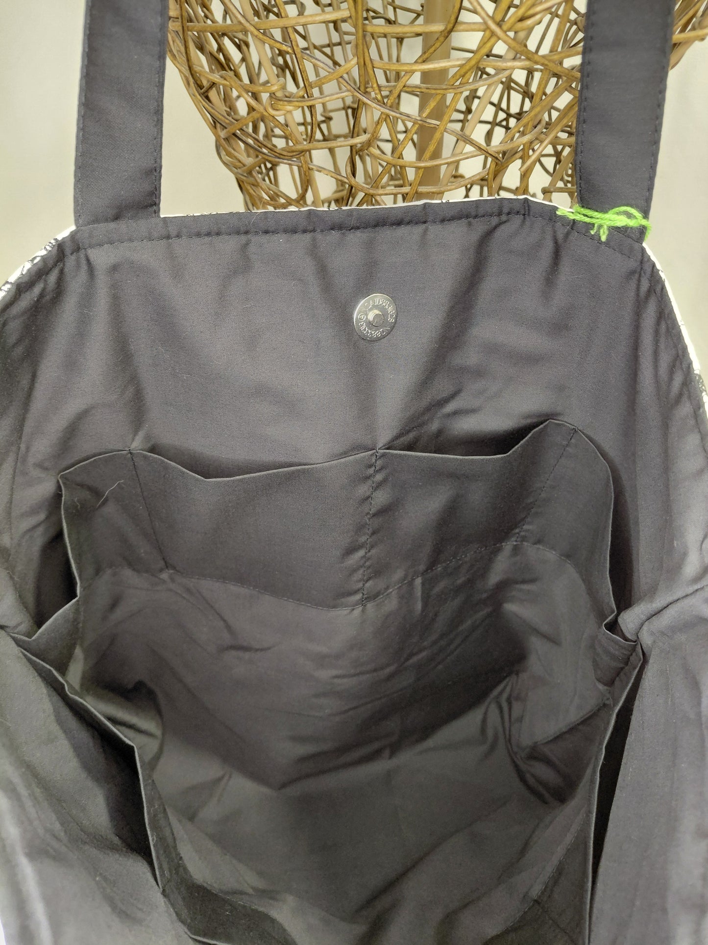 Tote Bag, Black and White tote bag, Cats Tote Bag, Quilted Tote Bag, Cat Tote Bag