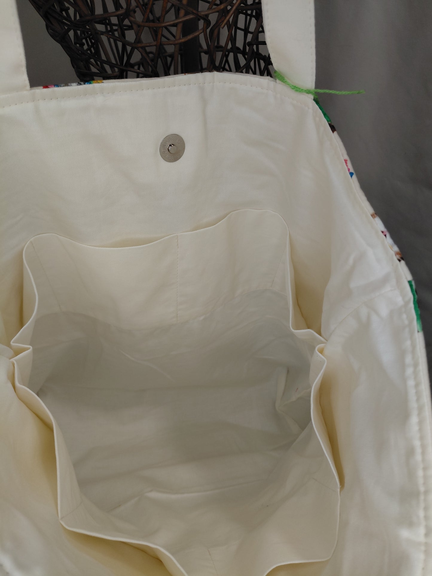 Tote Bag, Colourful Cats Tote Bag, Quilted Tote Bag, Cat Tote Bag