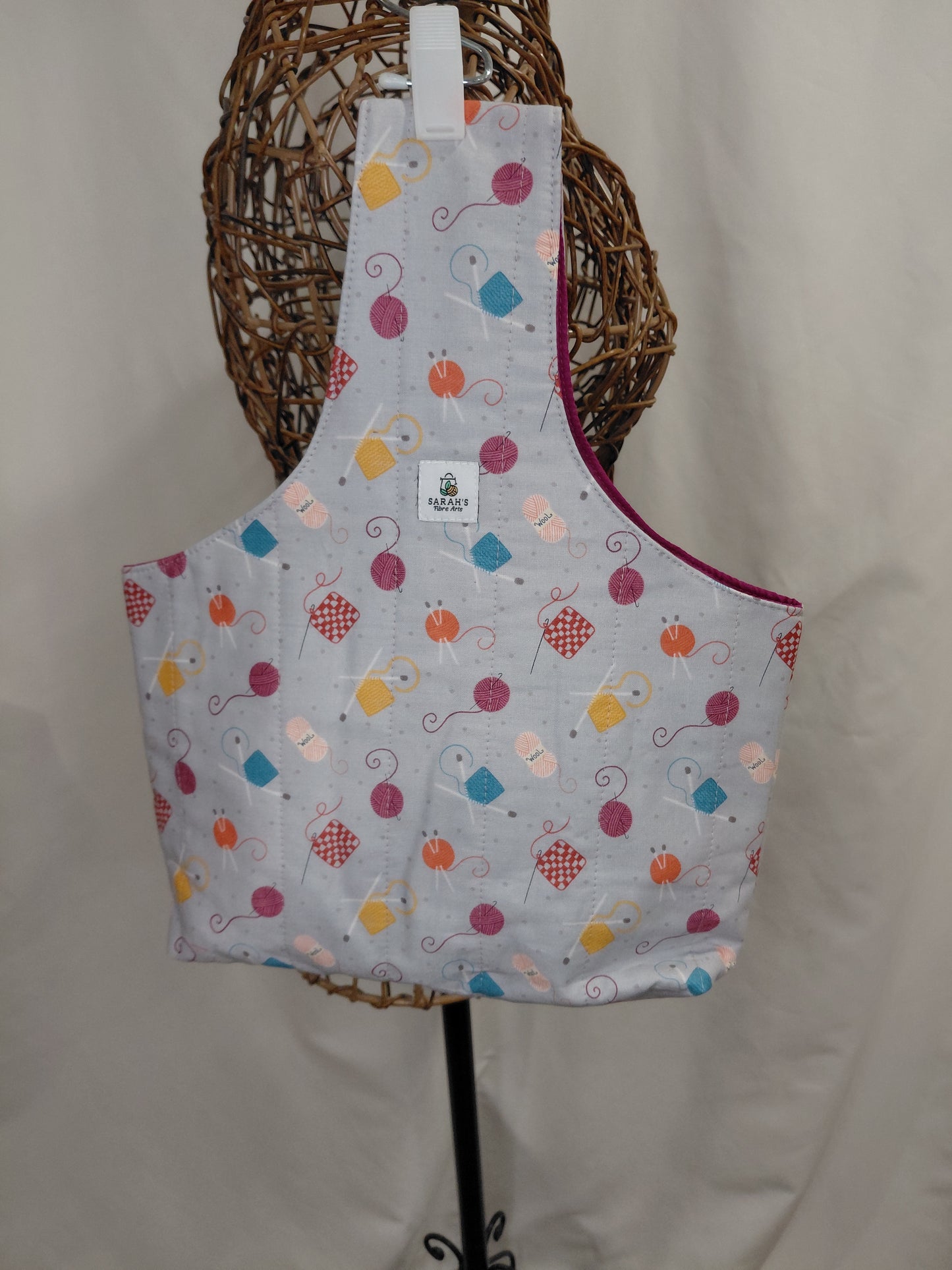 Arm bag, Arm Project bag, Knitting Project Bag, Wrist Bag, Knitting Arm Bag, Crochet Arm Bag. Project Wrist Bag