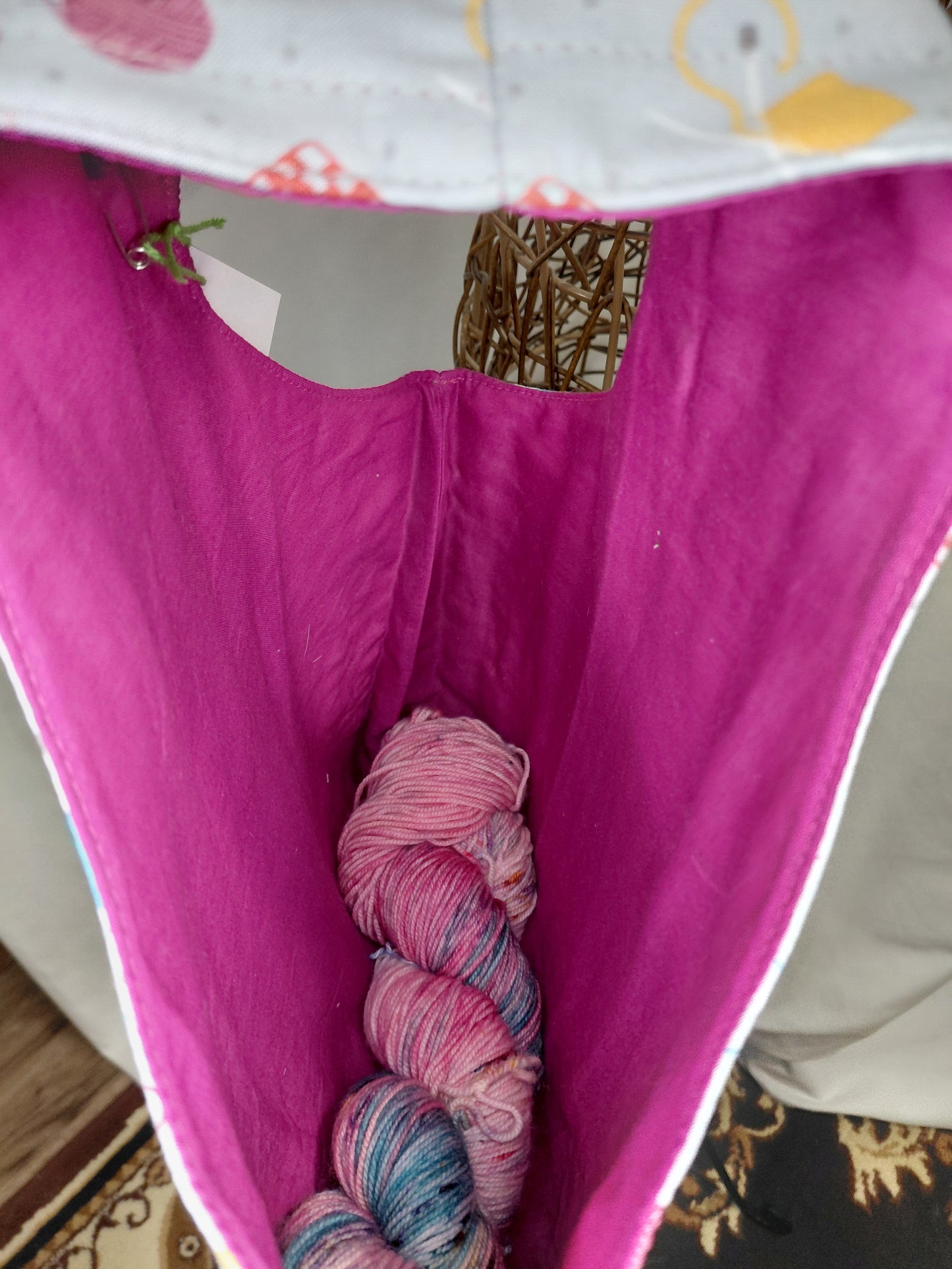 Arm bag, Arm Project bag, Knitting Project Bag, Wrist Bag, Knitting Arm Bag, Crochet Arm Bag. Project Wrist Bag