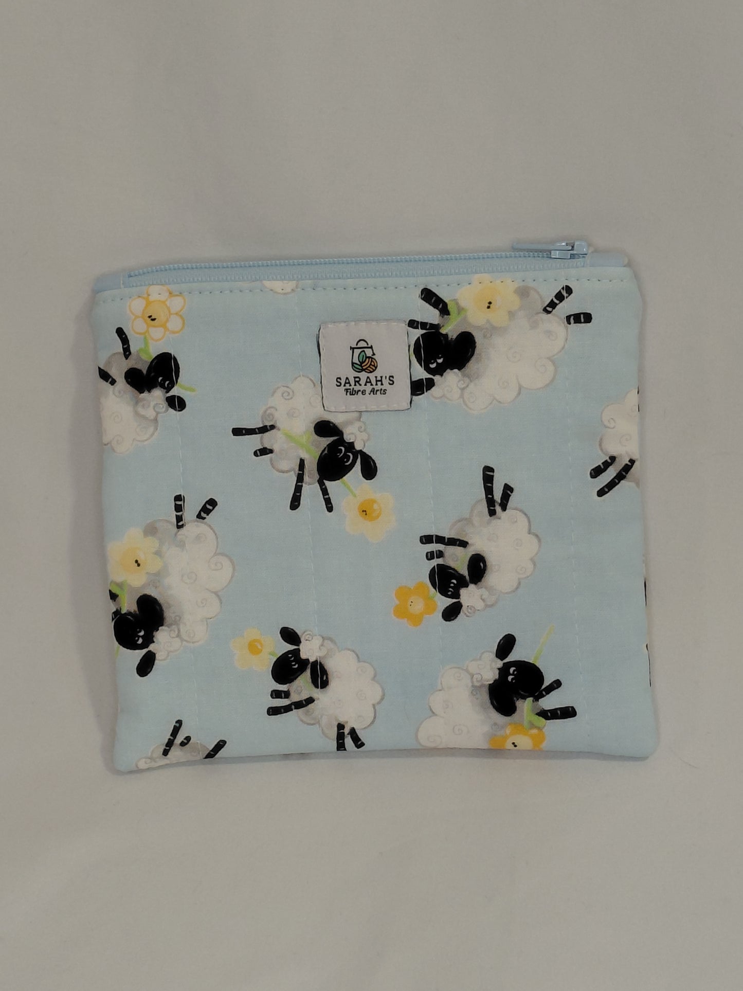 Zippered pouch, Sheep Notions pouch, Coin Purse, Notions Pouch, Sheep Coin Purse, Sheep Zippered Pouch