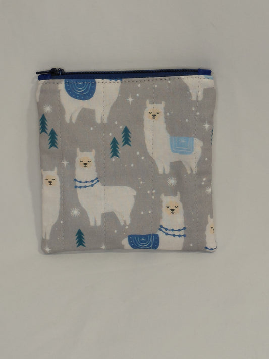 Zippered pouch, Alpaca Notions pouch, Coin Purse, Notions Pouch, Alpaca Coin Purse, Alpaca Zippered Pouch