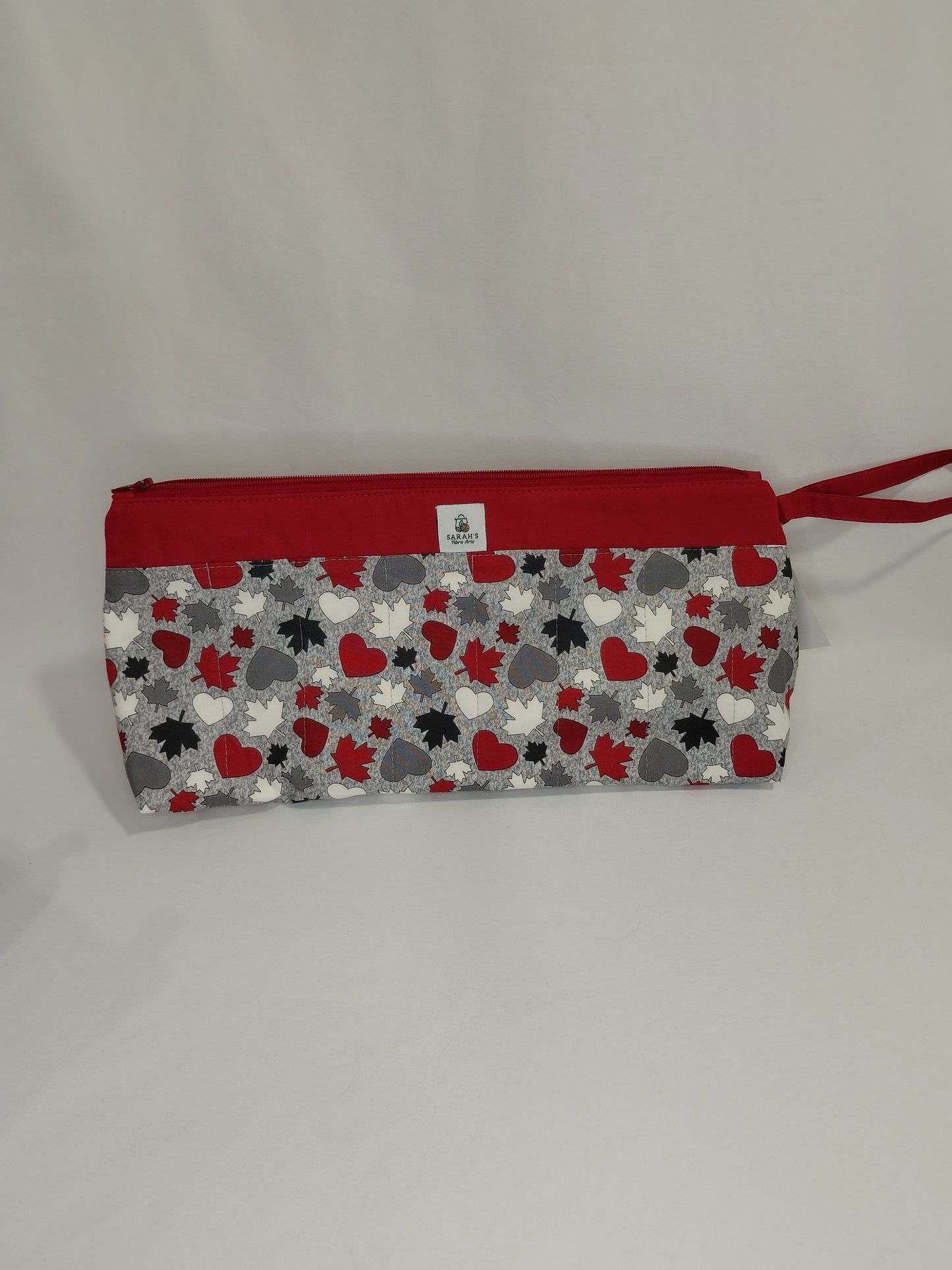 Drop Spindle bag, Spindle bag, Zippered bag, Small project bag with handle, Zippered bag with handle