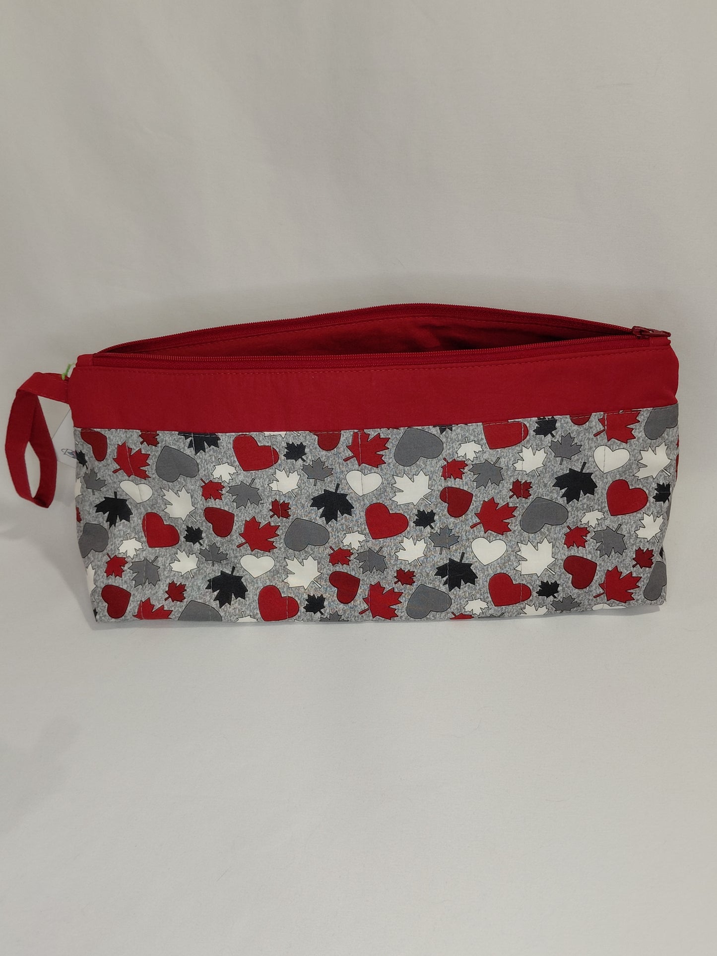 Drop Spindle bag, Spindle bag, Zippered bag, Small project bag with handle, Zippered bag with handle