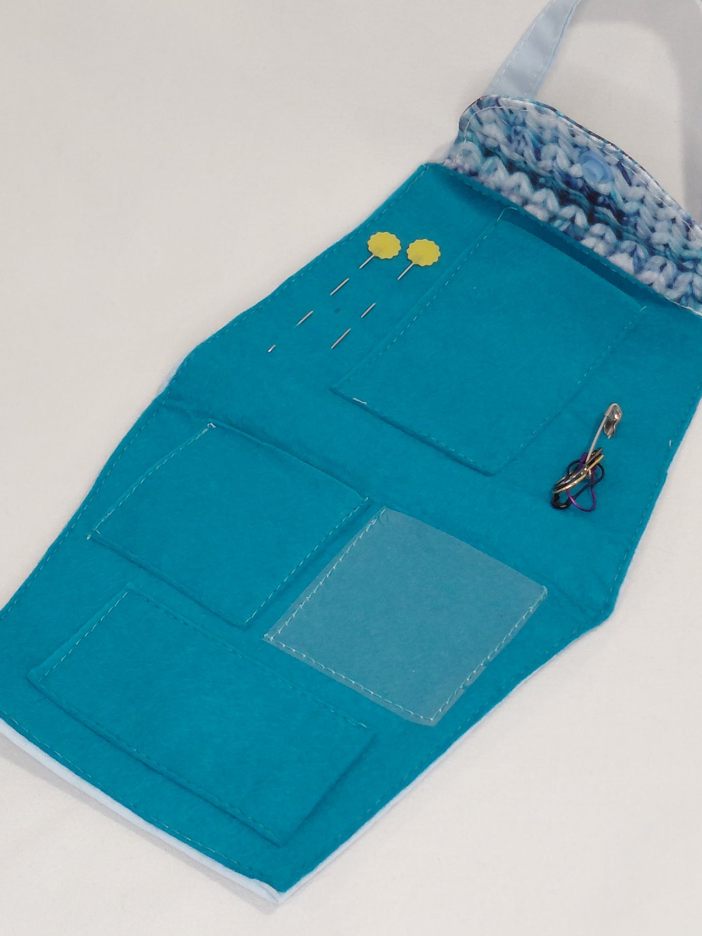 Notions Purse, Knitting notions bag, crochet notions bag, sewing notions bag, embroidery notions bag