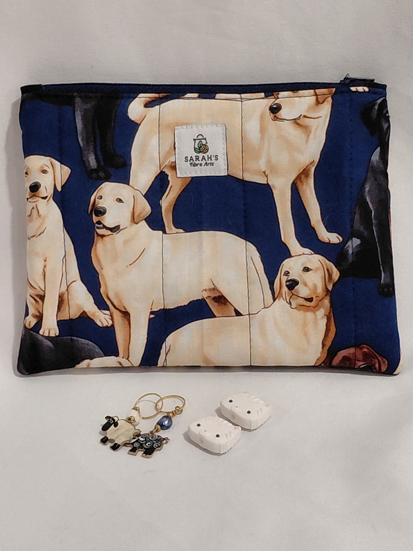 Zippered pouch, Dogs notions bag, Dog coin purse, Dog coin pouch, colourful dogs bag
