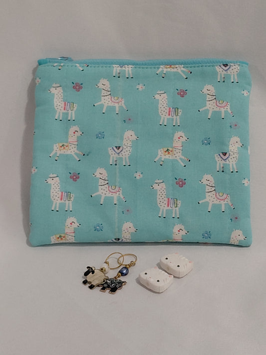 Zippered pouch, Alpaca Notions pouch, Coin Purse, Notions Pouch, Alpaca Coin Purse, Alpaca Zippered Pouch